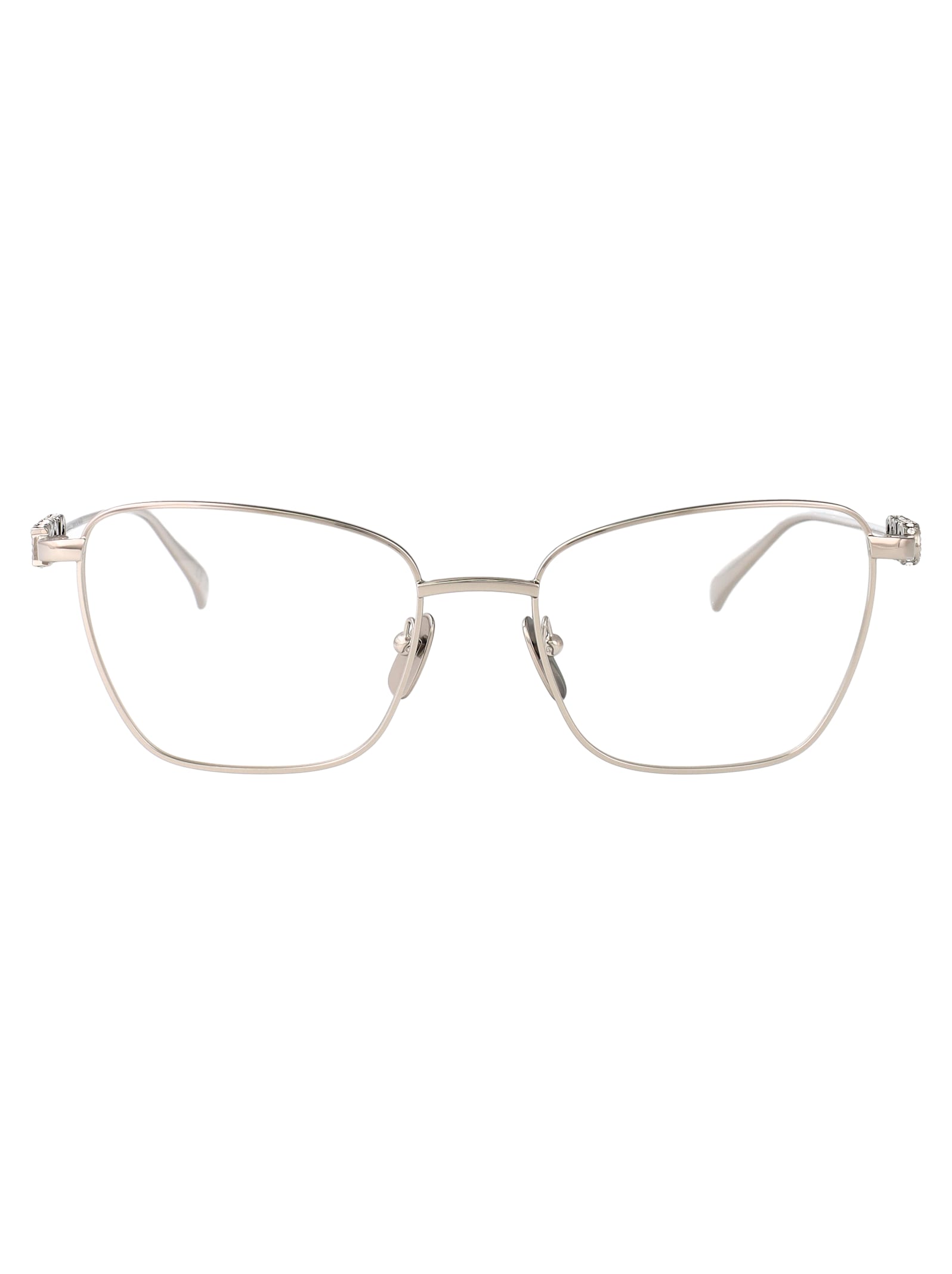 Gucci Gg1807o Glasses In Silver-silver-transparent