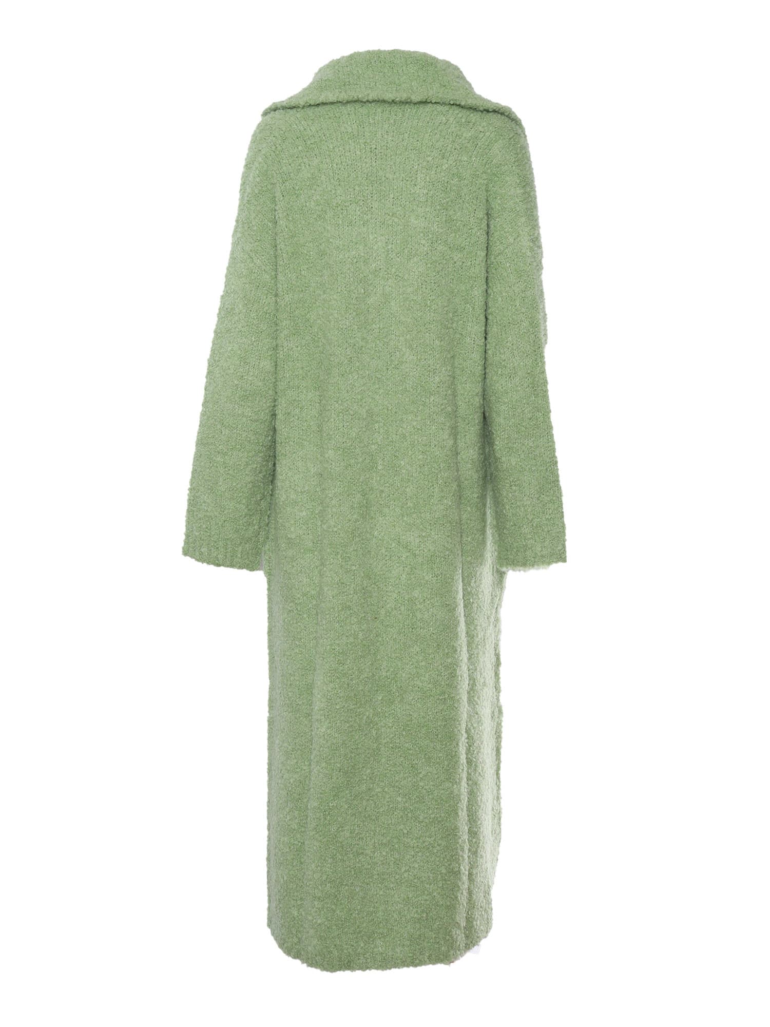 Shop Ermanno Ermanno Scervino Knitted Coat In Green