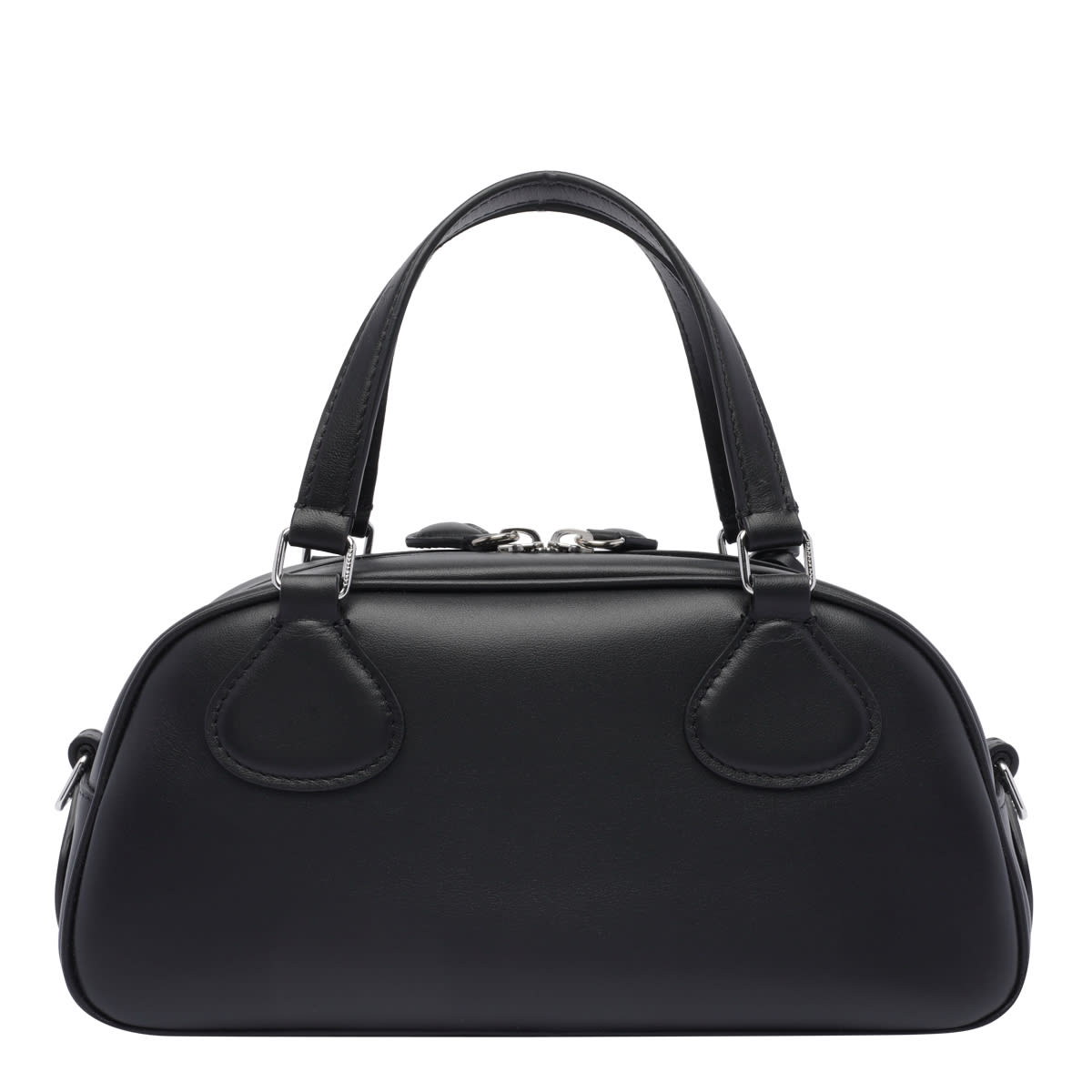 Courrèges Courreges Pre Friday Leather Bowling Bag In Black