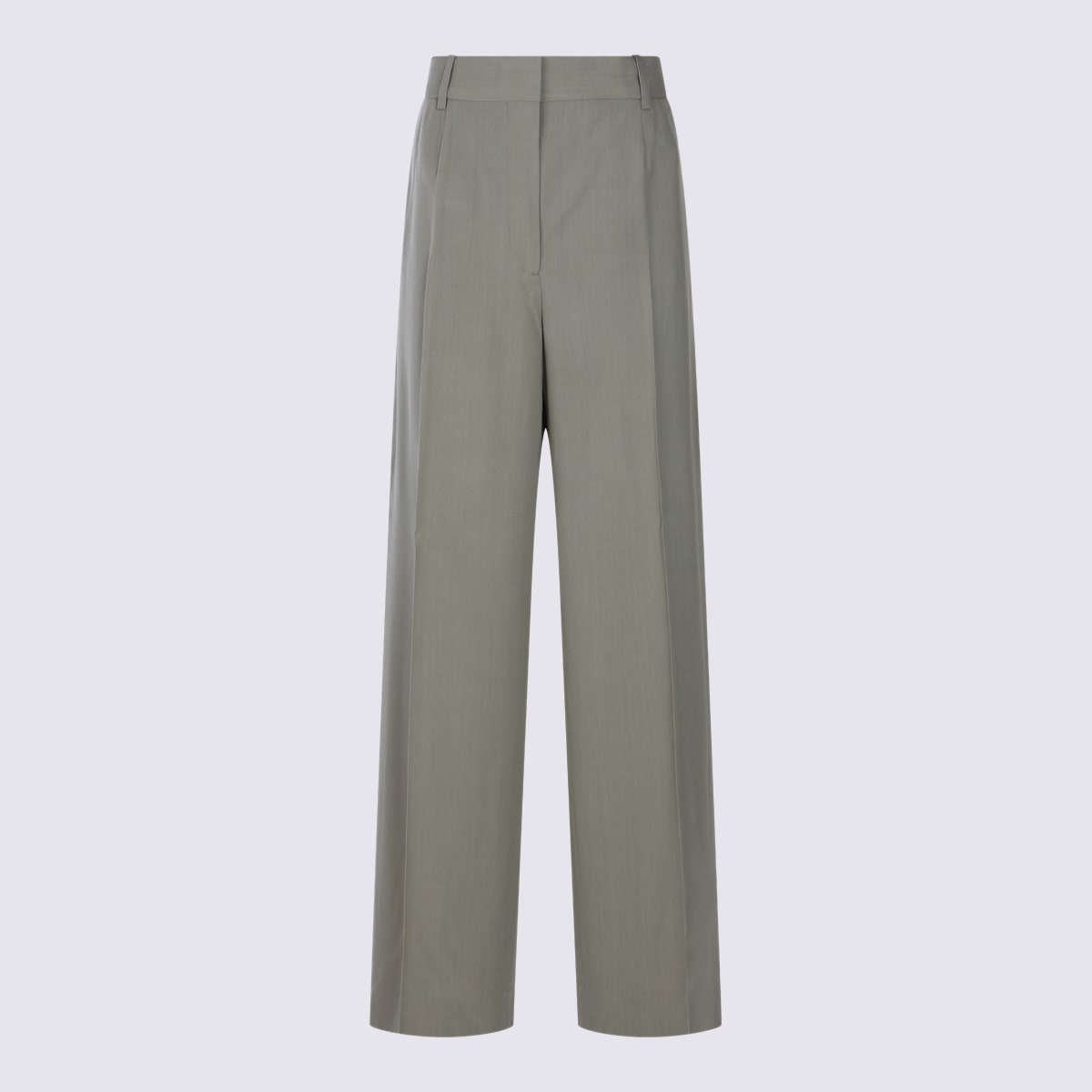 Totême Grey Viscose Pants In Gray