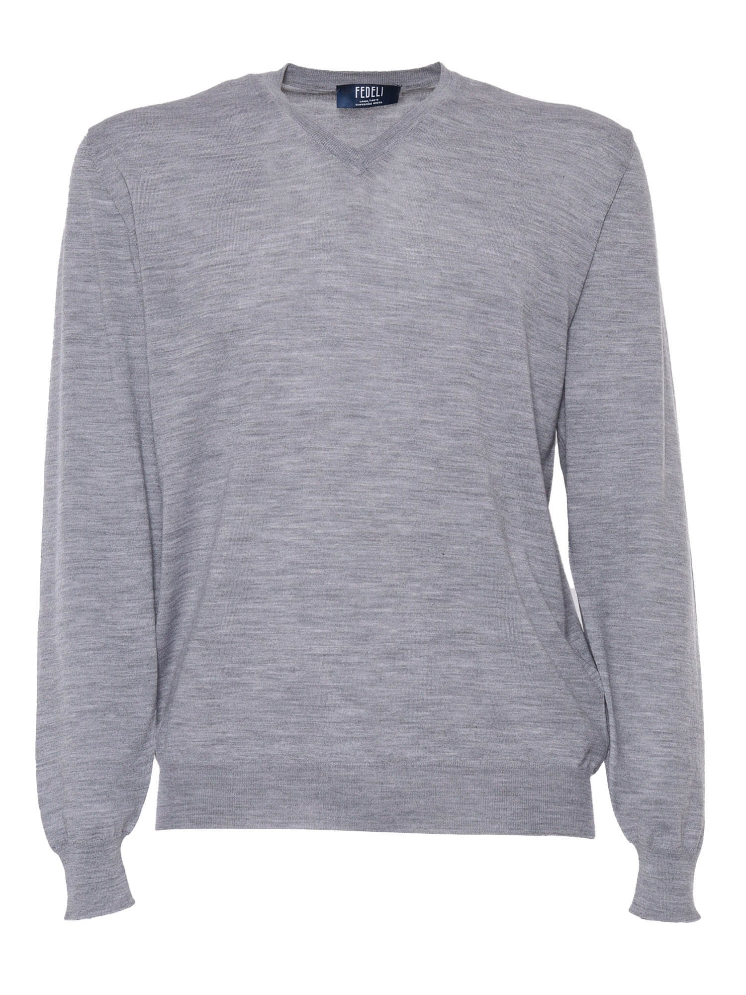 Shop Fedeli Gray Pullover In Cool Wool In Multicolor