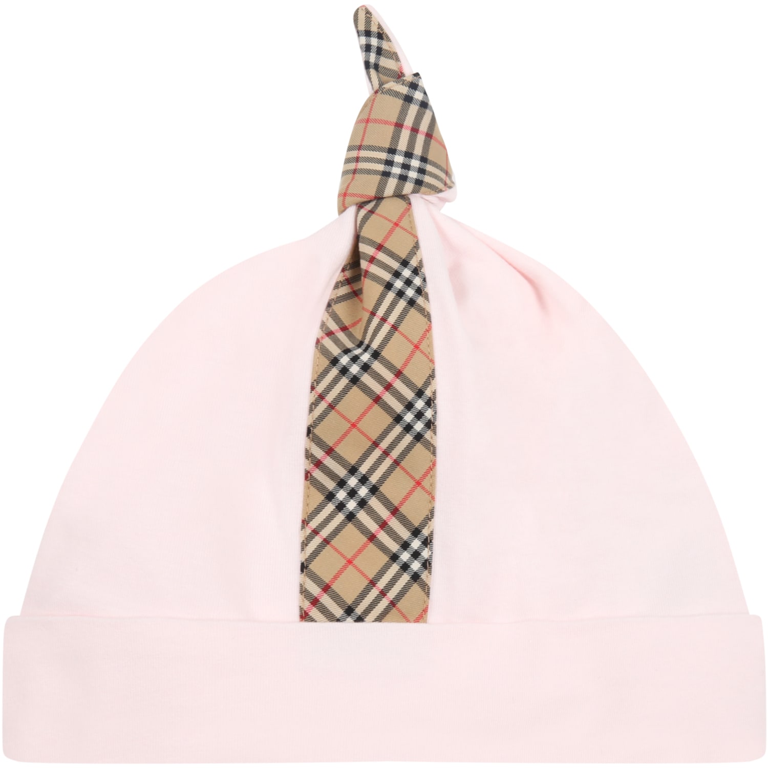 Shop Burberry Pink Set For Baby Girl With Iconic Check Vintage