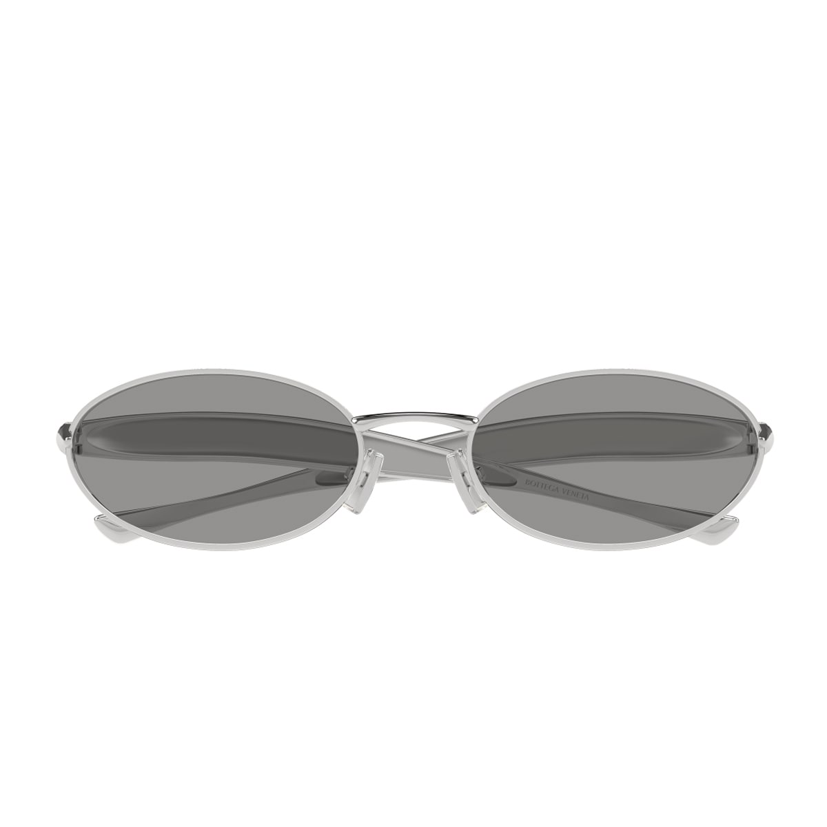 Bottega Veneta Bv1386s Sardine Linea Signature Icons 007 Silver Grey Sunglasses In Gray