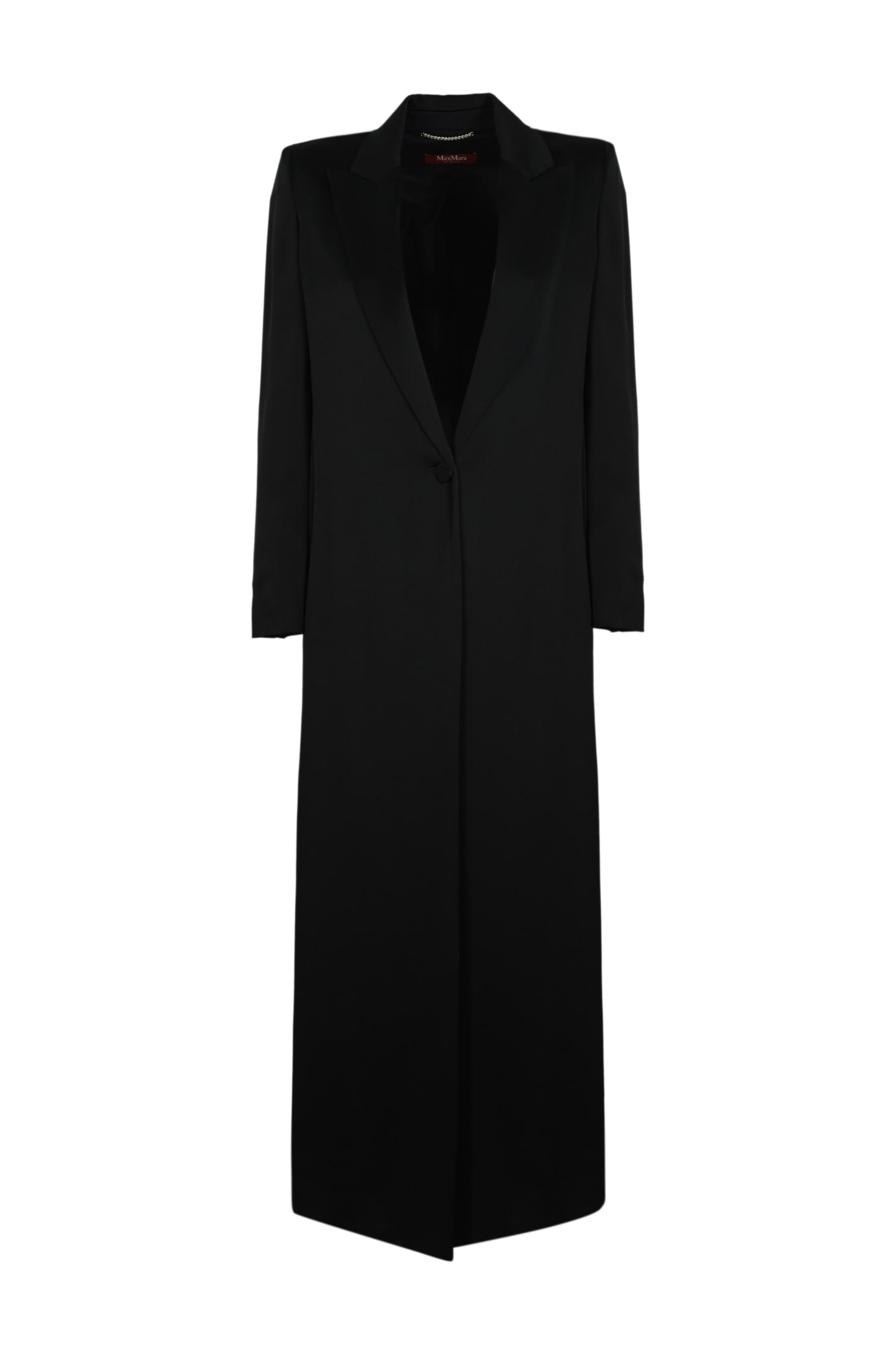 Max Mara Studio Smocking Duster Coat In Envers Satin Ovidio