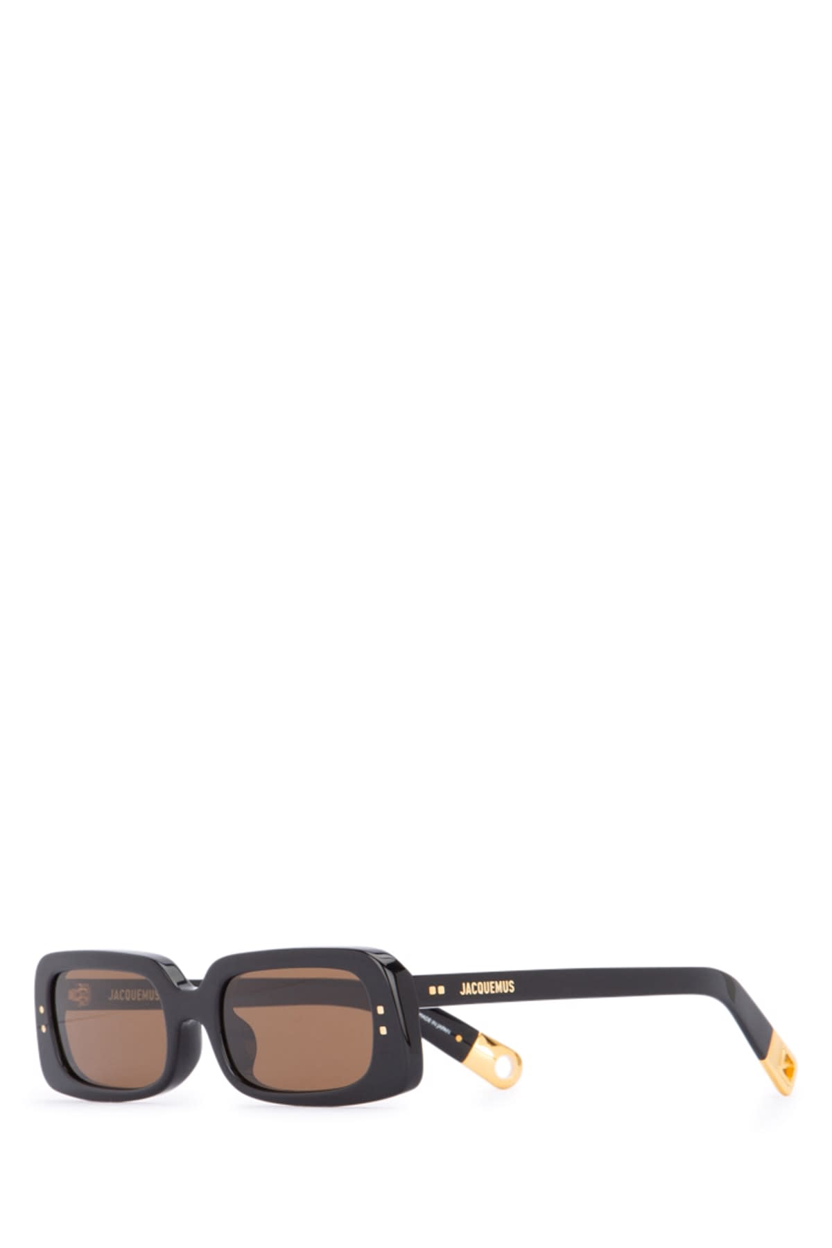 Jacquemus Azzuro Black/ Yellow Gold/ Brown In Gray