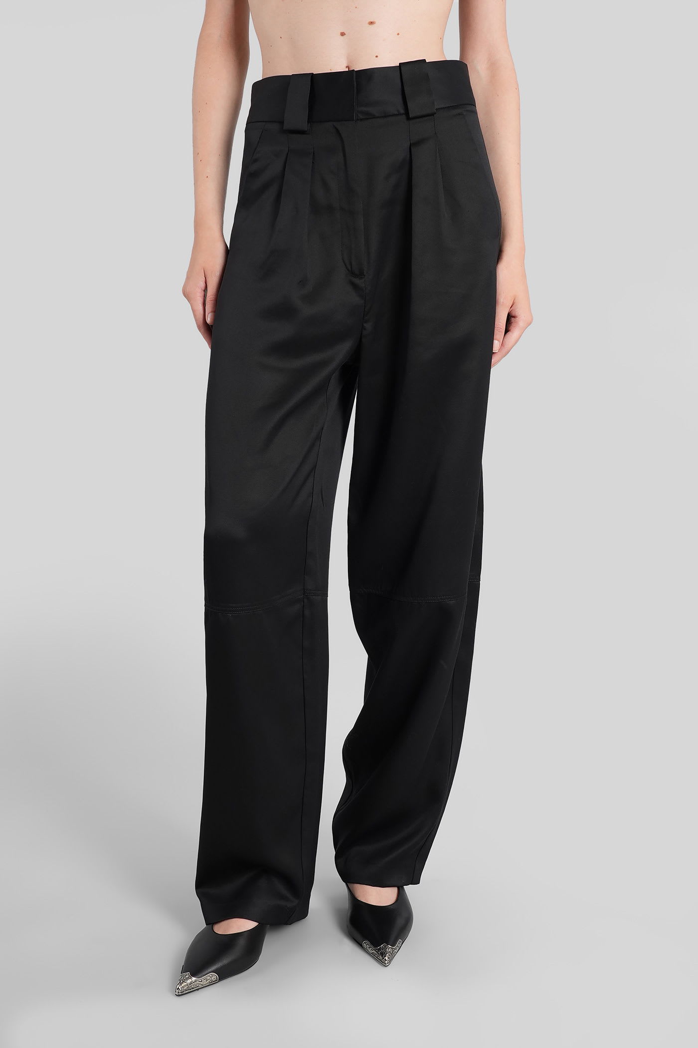Iro Danny Pants In Black Wool And Polyester In Black