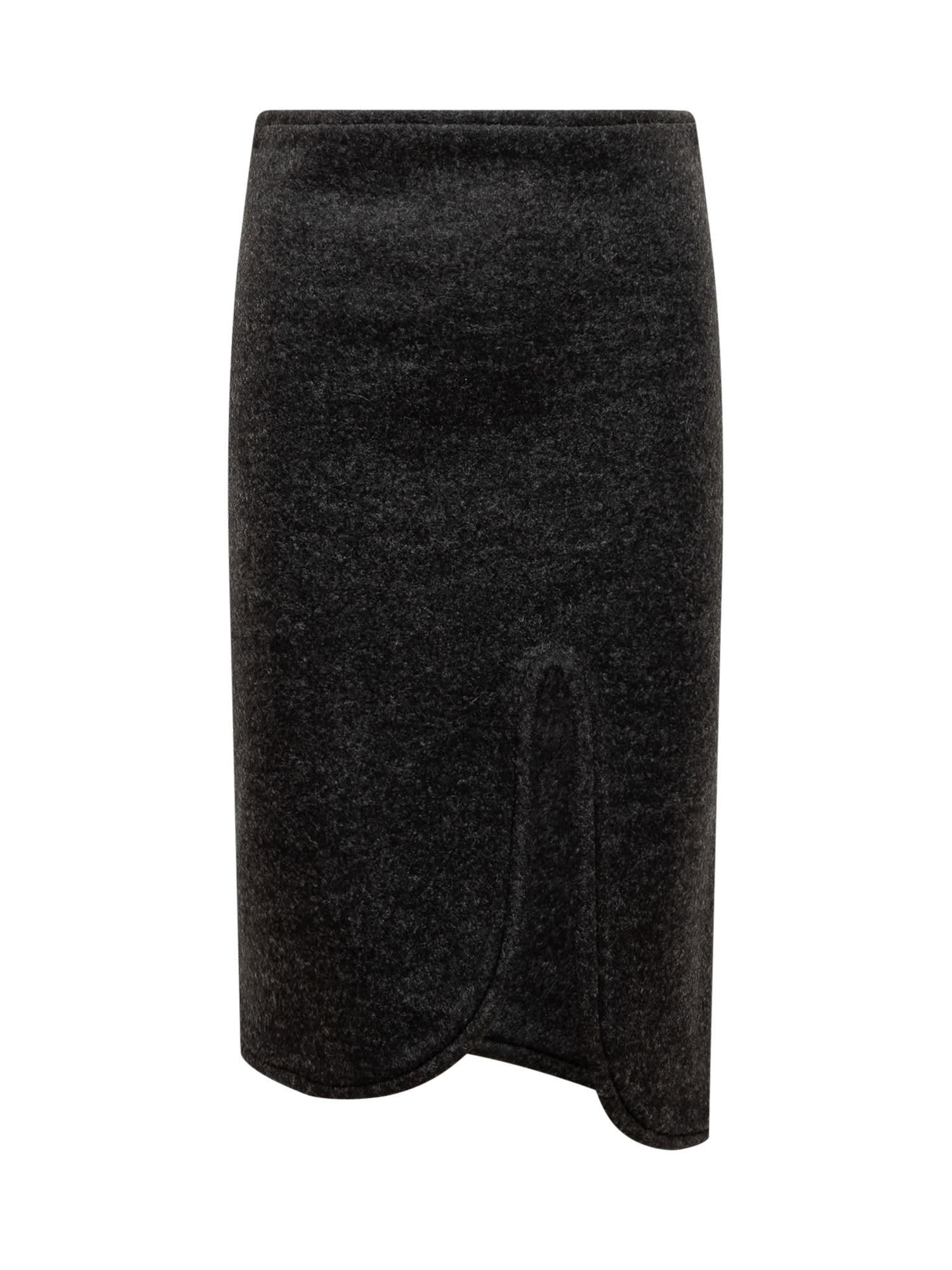 Shop Victoria Beckham Skirt In Charcoal