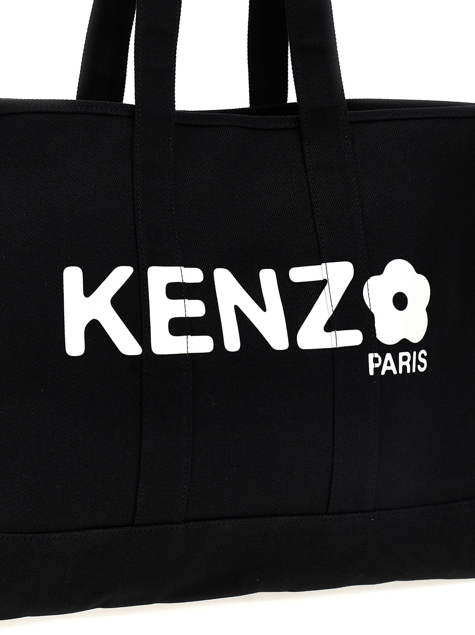 Shop Kenzo Utility Shopping Bag In White/black