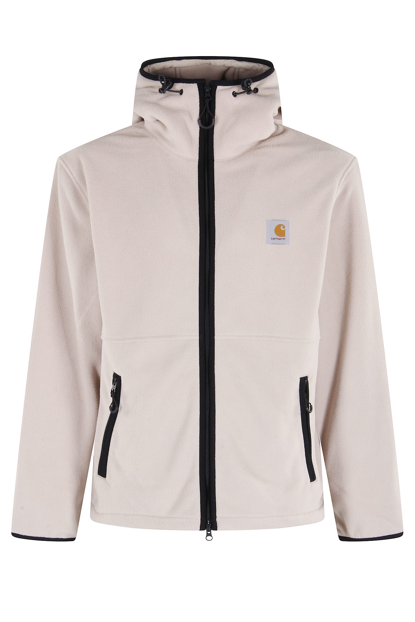 Carhartt Fleece Jacket With Adjustable Hood And Zippered Pockets In Purple