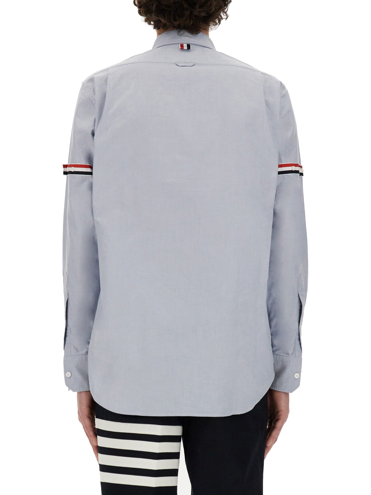 Shop Thom Browne Classic Shirt In Clear Blue