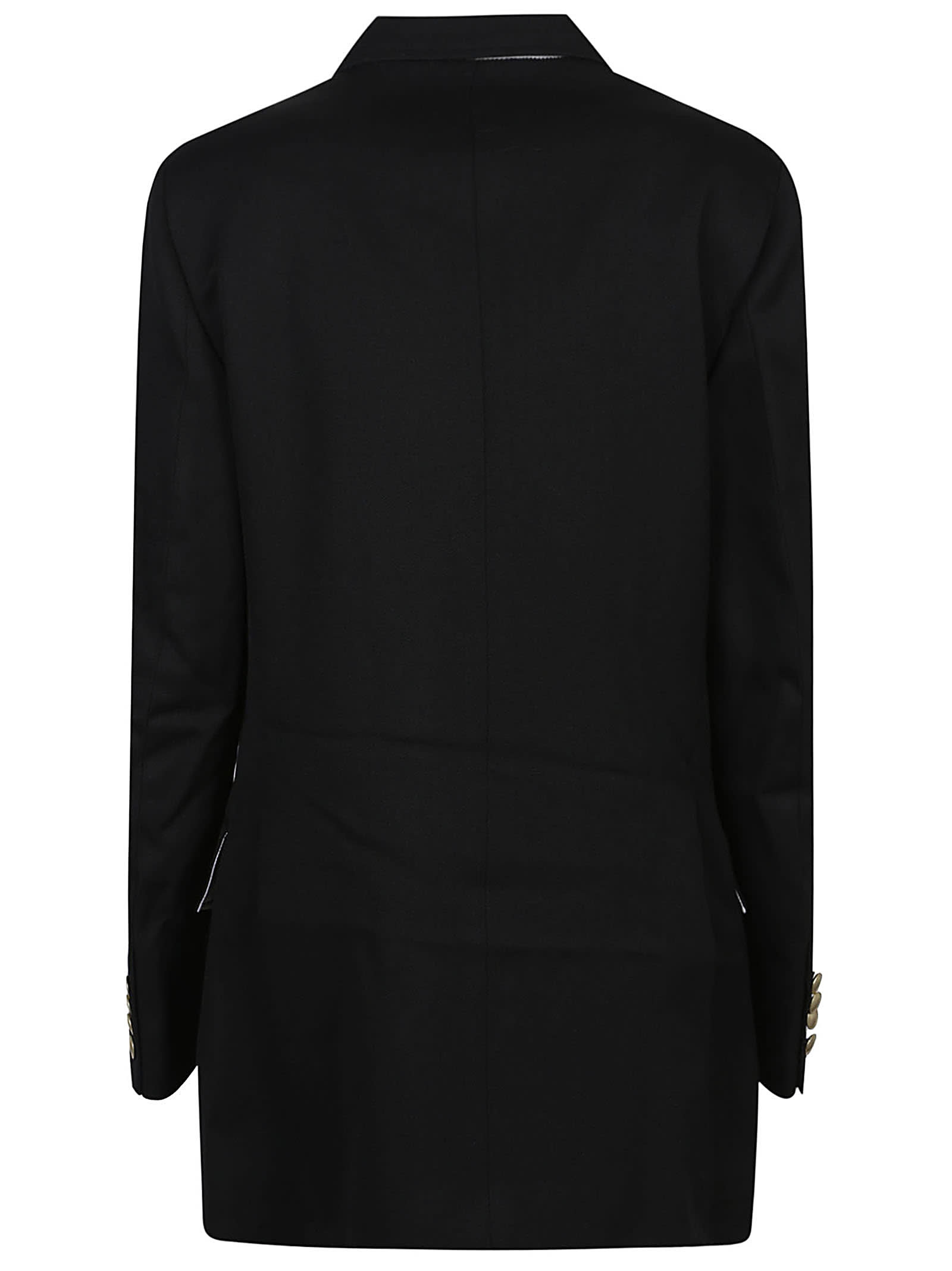 Shop Victoria Beckham Button Detail Double Breasted Jacket In Black