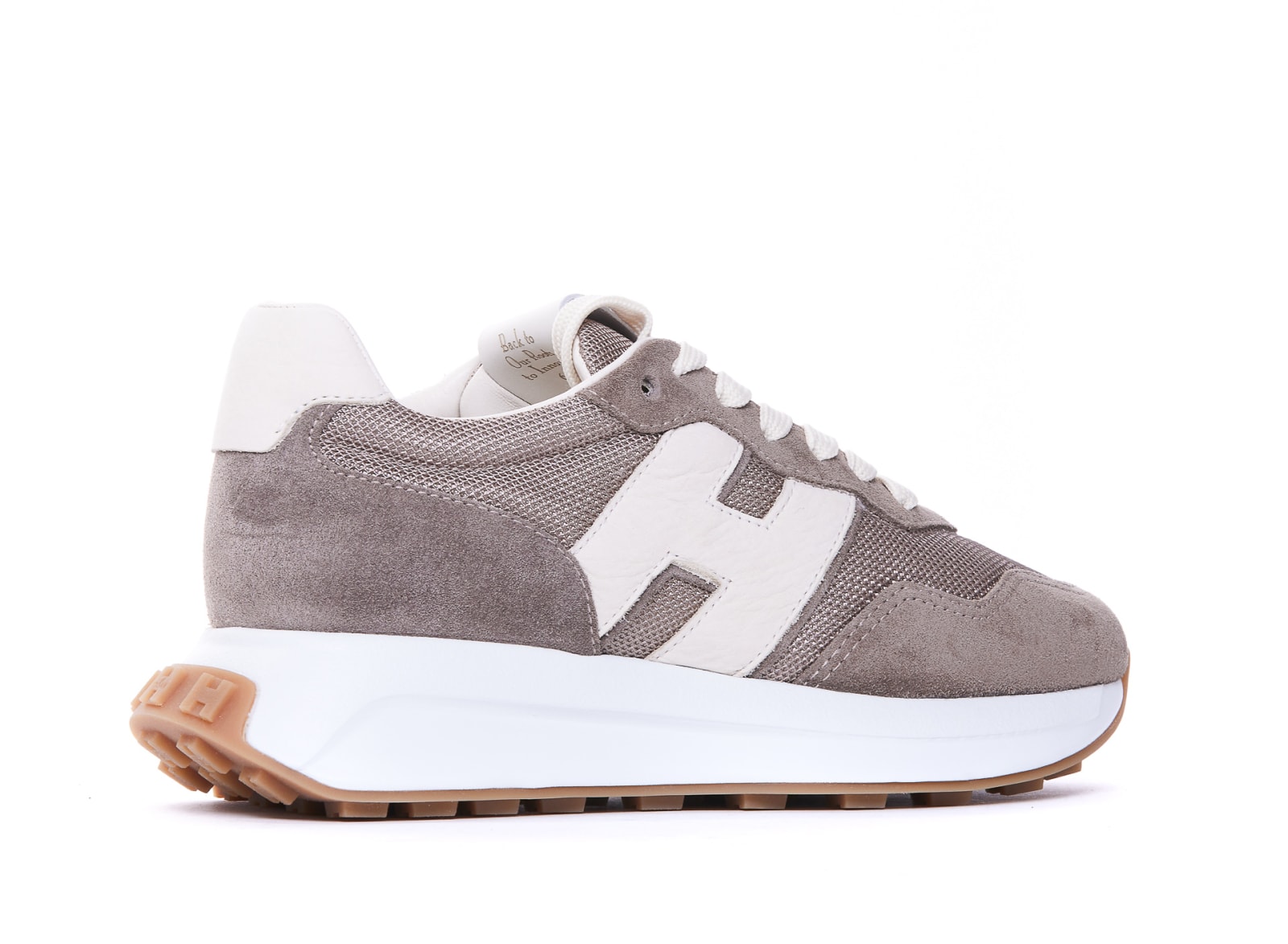 Shop Hogan H641 Sneakers In Beige