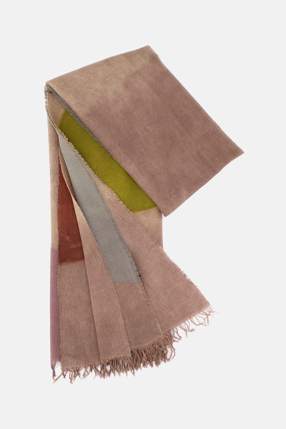 Exquisite J Geometric-graffic Fringed Scarf In Brown