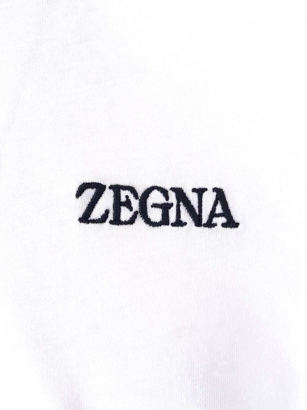 Shop Zegna T-shirt With Mini Logo In White