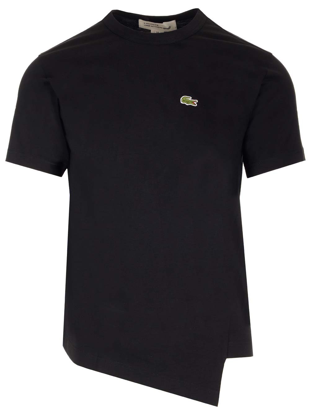 Comme Des Garçons Shirt Black Asymmetric T-shirt X La Coste