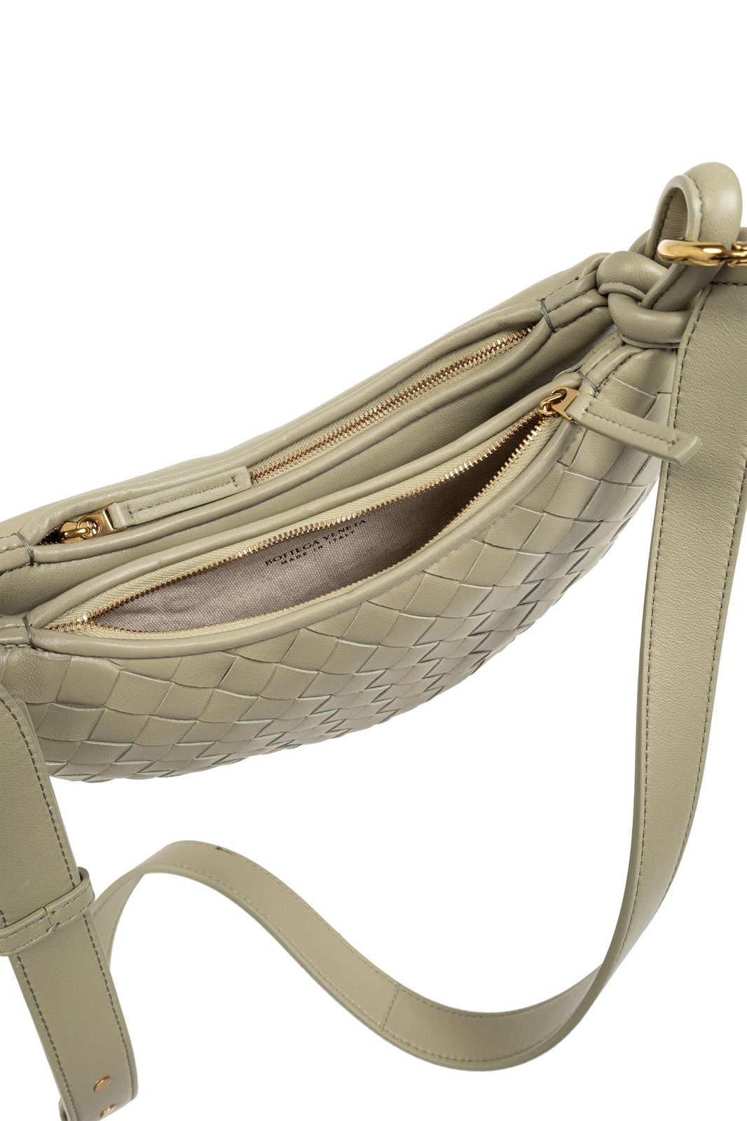 Shop Bottega Veneta Gemelli Intrecciato Shoulder Bag In Beige