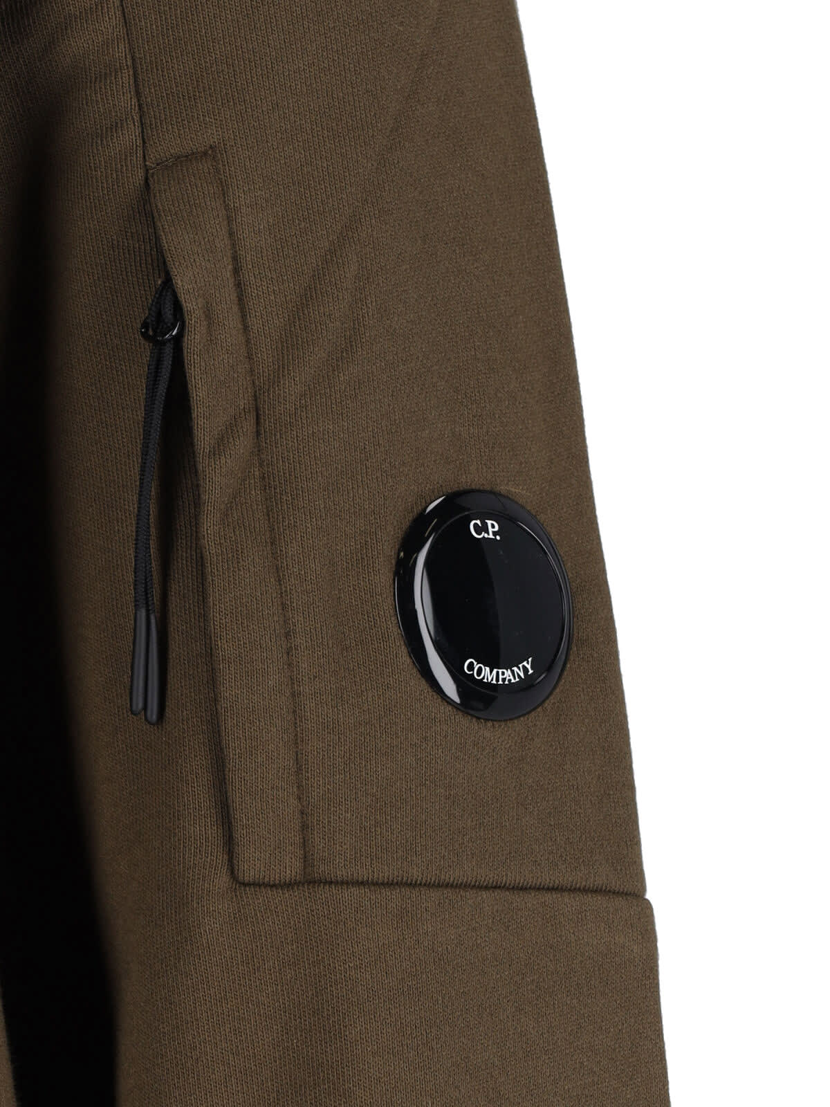 C.p. Company Diagonal Raised Fleece Crew Neck Sweatshirt In Brown