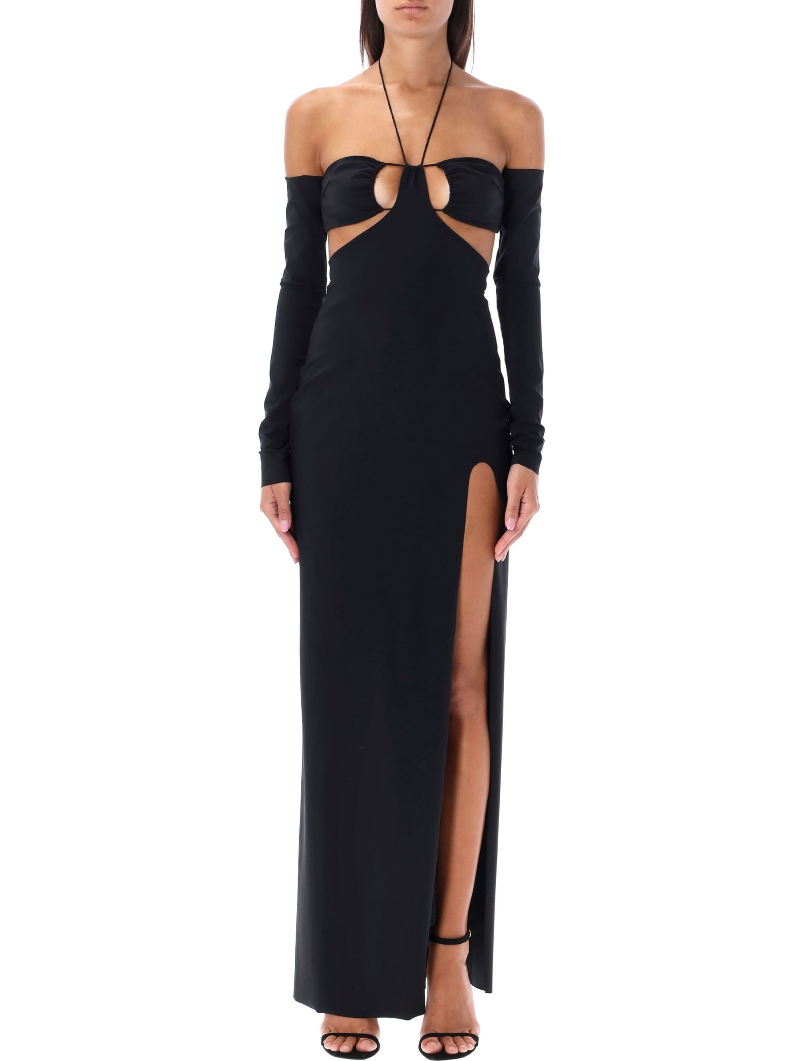 Shop Amazuìn Lea Long Dress In Black