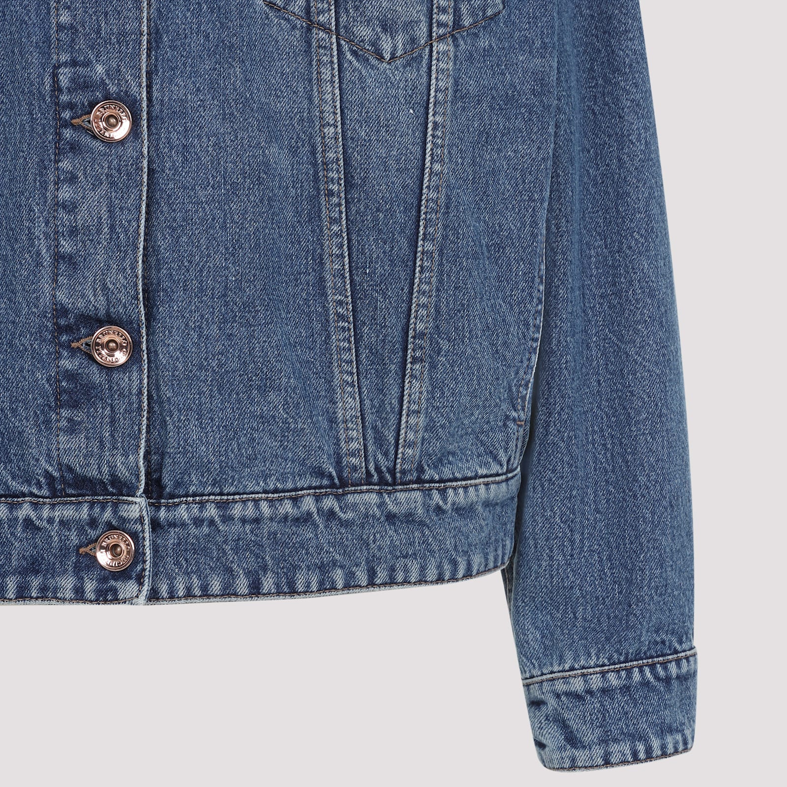 Shop Brunello Cucinelli Denim Jacket In Medium Blue