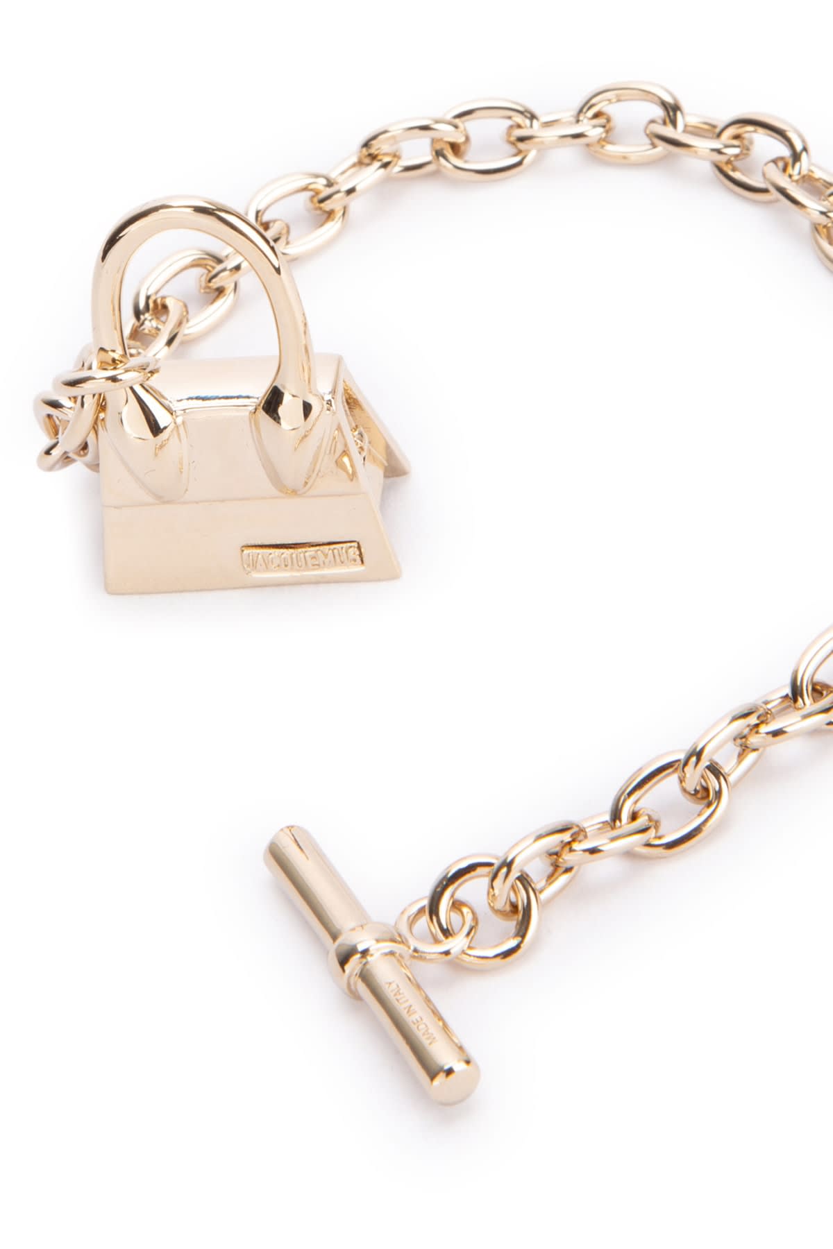 Shop Jacquemus Le Bracelet Chiquito Barr In Lightgold