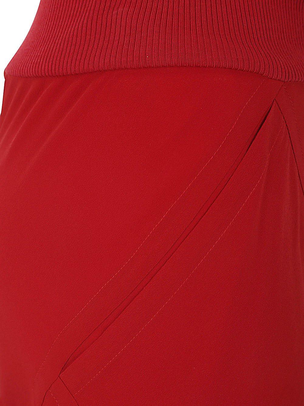 Shop Rick Owens Lido Bias High Waist Palazzo Trousers In Red
