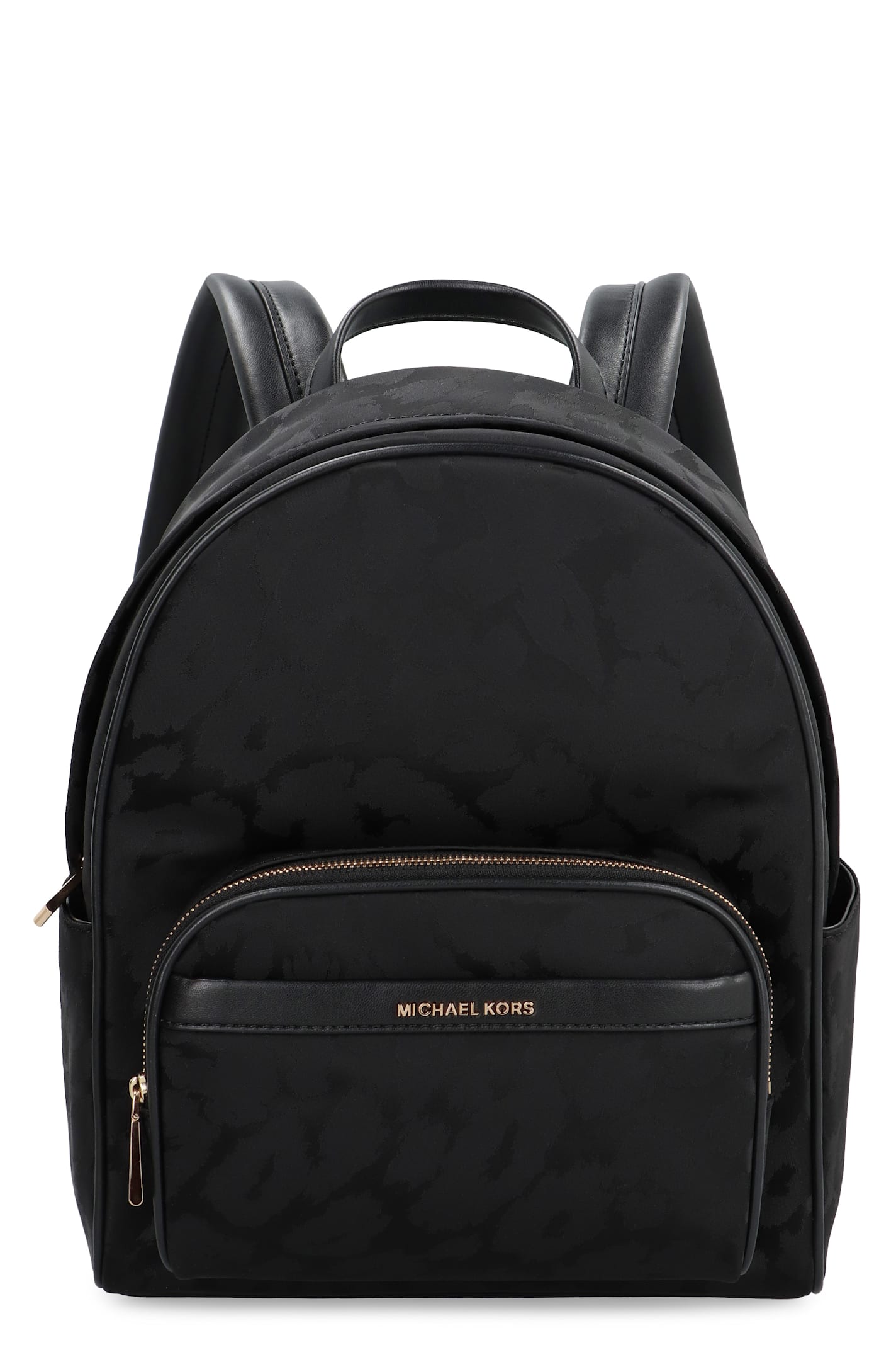 Shop Michael Michael Kors Bex Leather And Canvas Backpack In Black