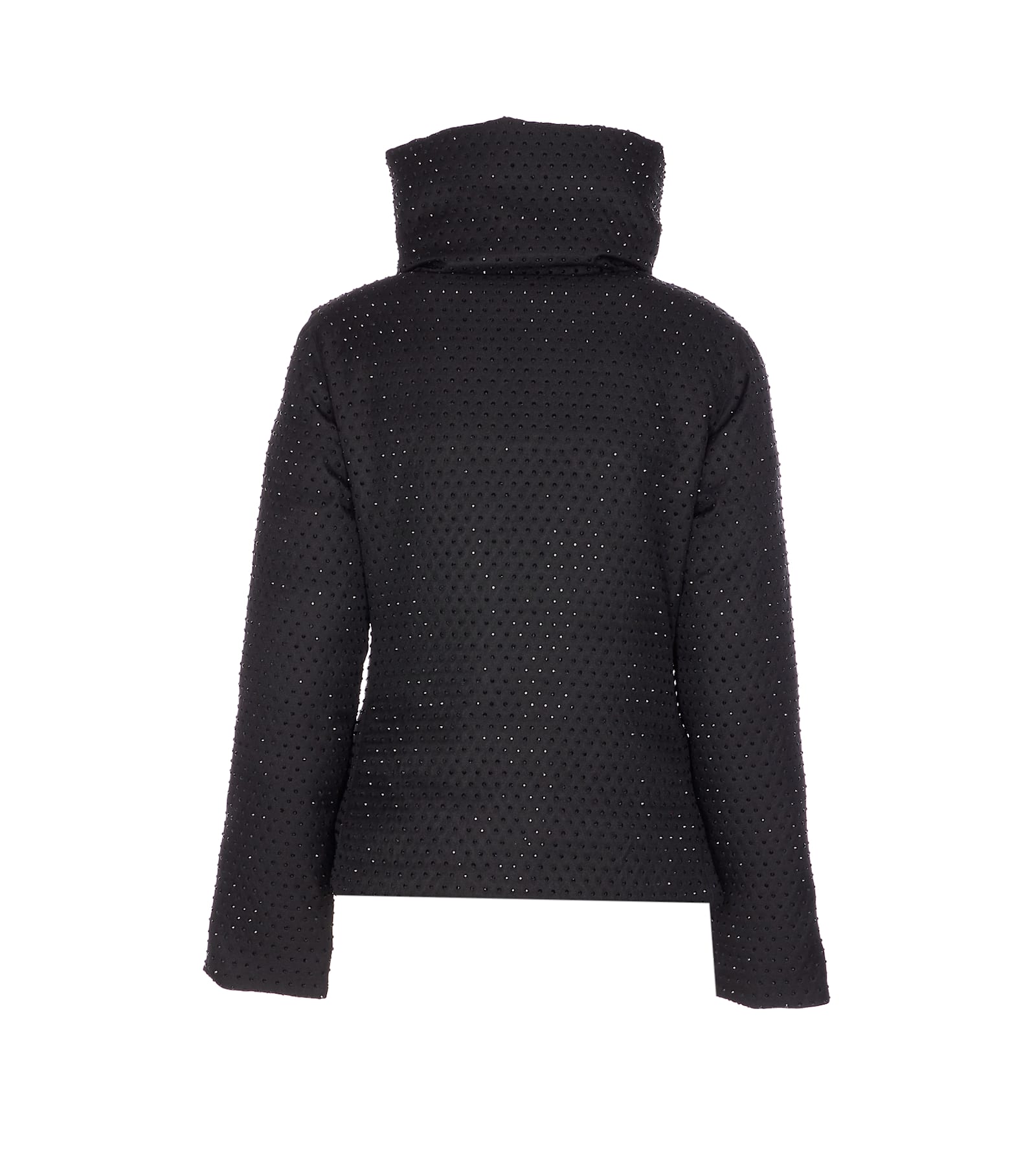 Pinko Strass-embellished High-neck Jacket In Black