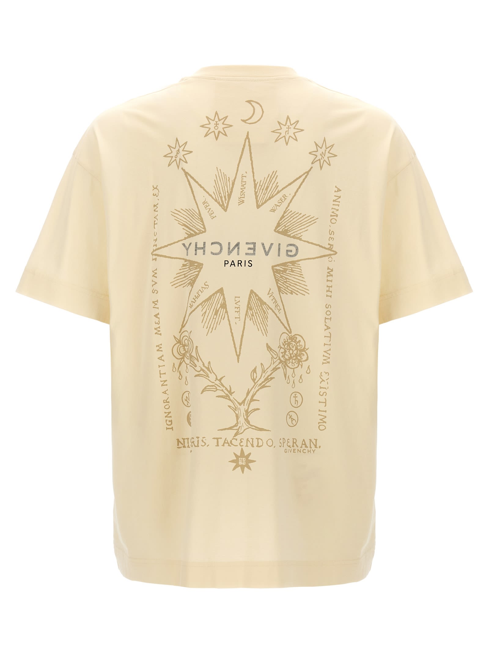 Shop Givenchy Printed T-shirt In Ivory