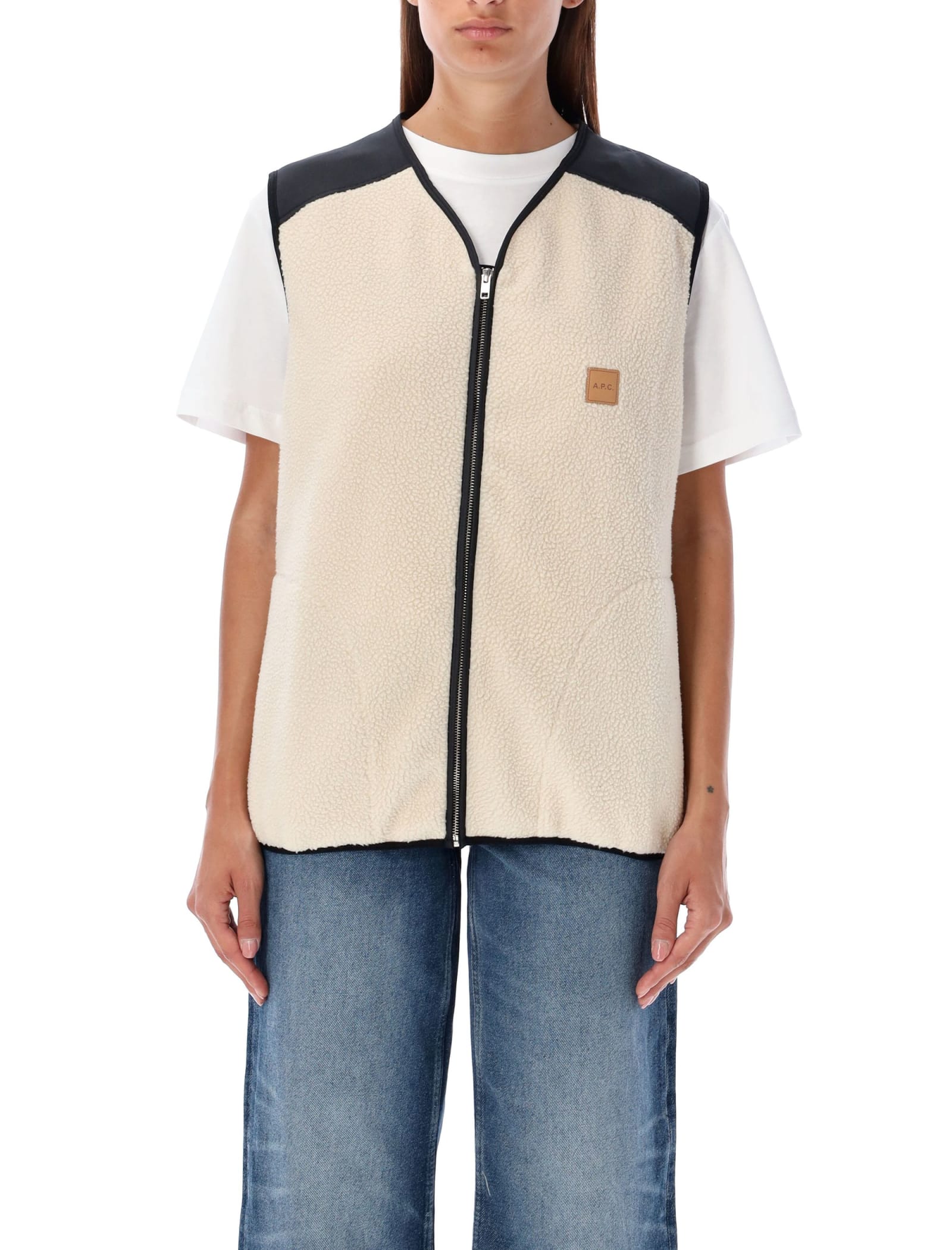 Shop Apc Blouson Nate In Ecru