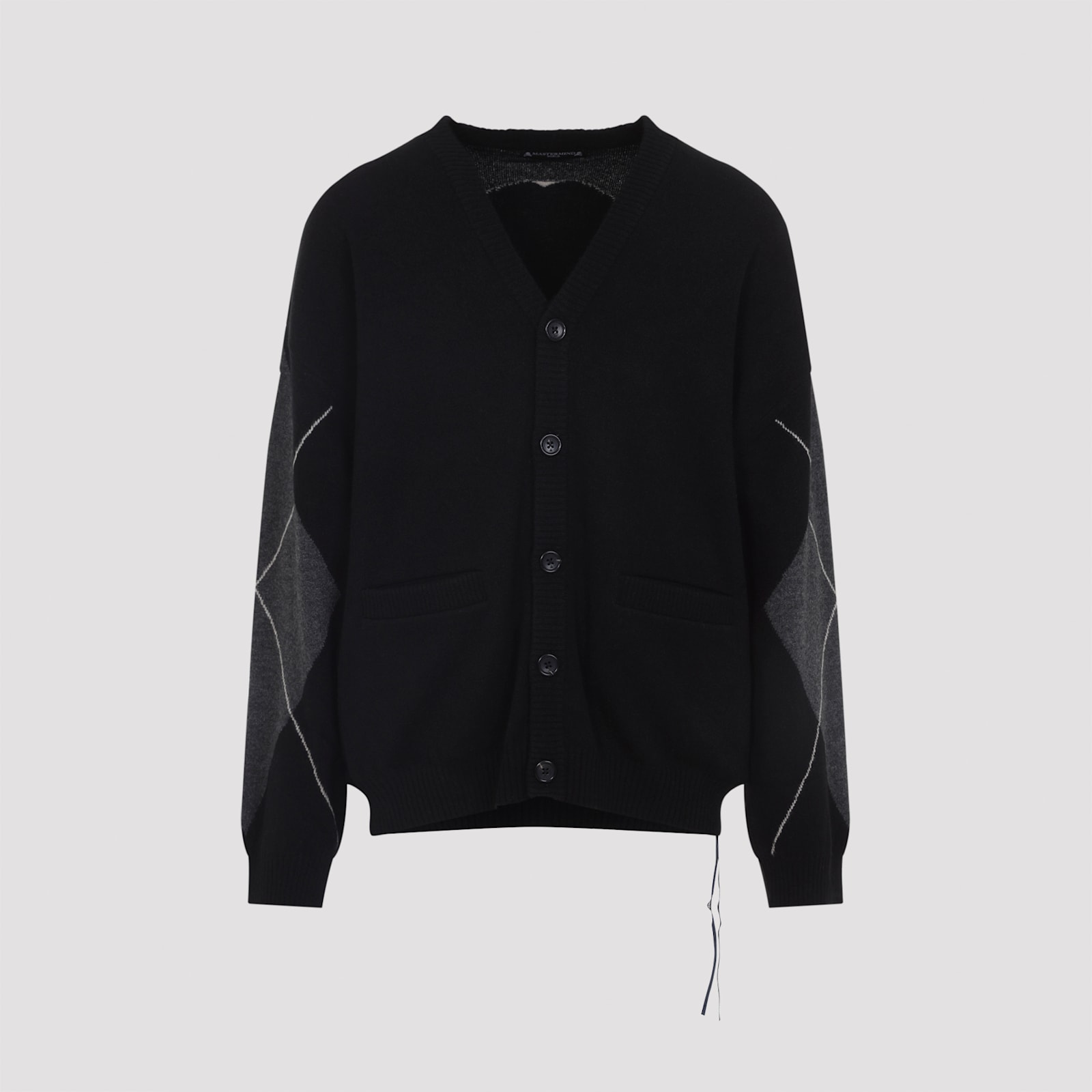 Mastermind Japan Cashmere Cardigan With V-neckline And Skull Motif In Black