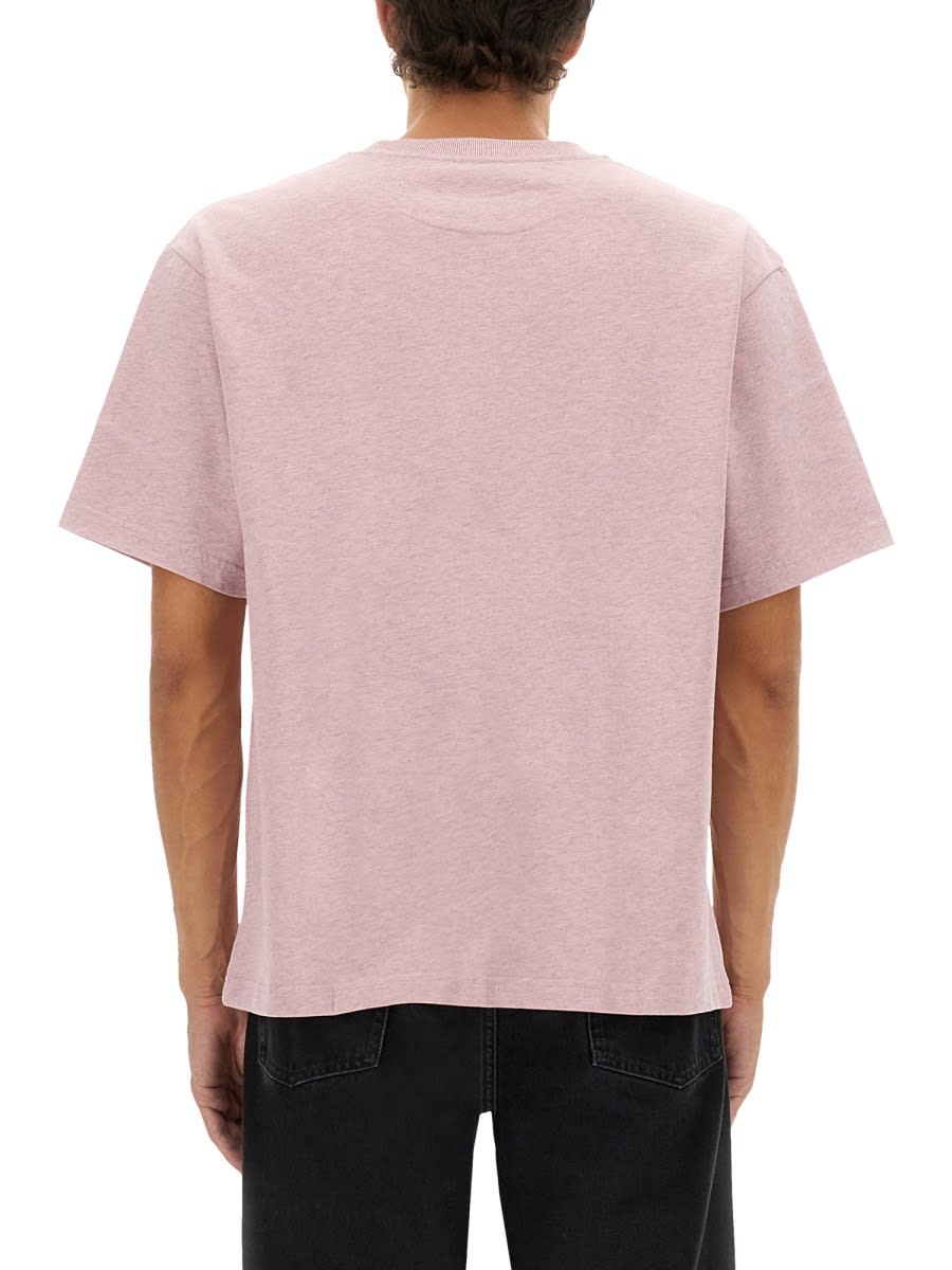 Kenzo Oversized T-shirt With Boke Flower Embroidery In Pink