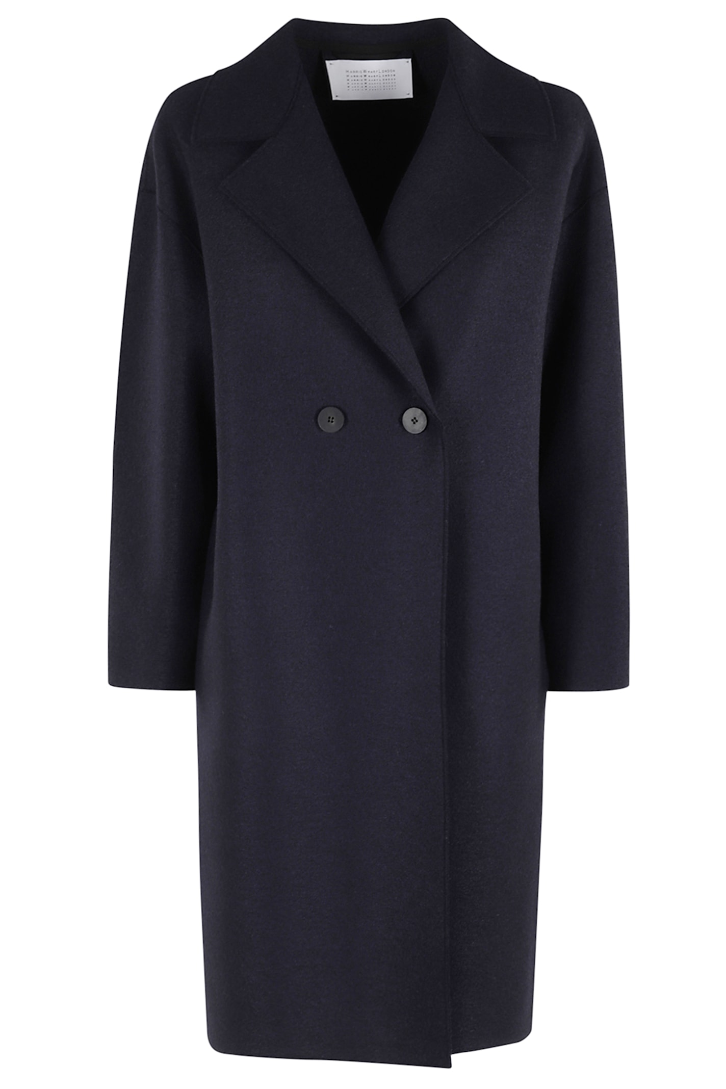 Harris Wharf London Dropped Shoulder Coat Pressed Wool In Blue
