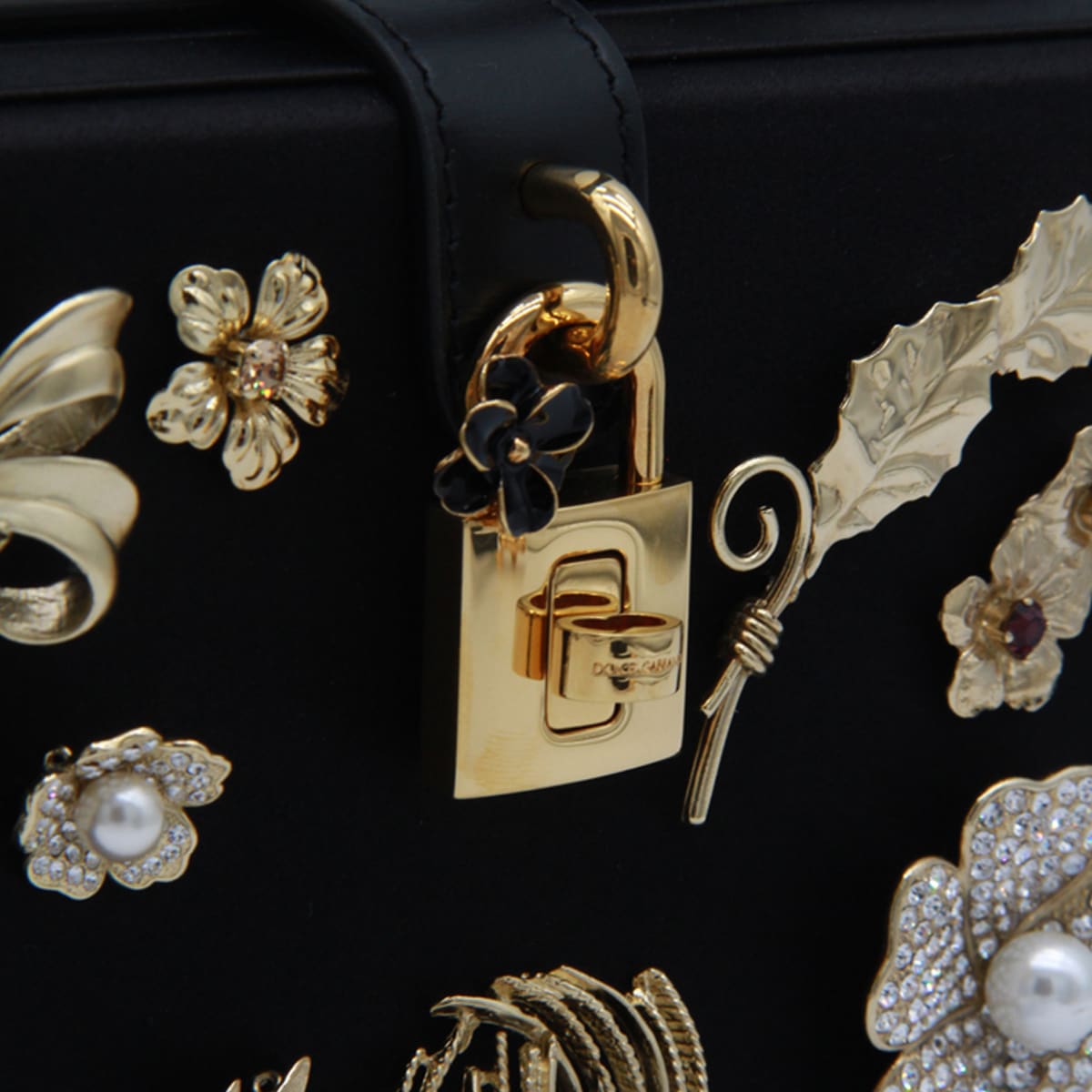 Dolce & Gabbana Black Dolce Box Top Handle Bag In Black