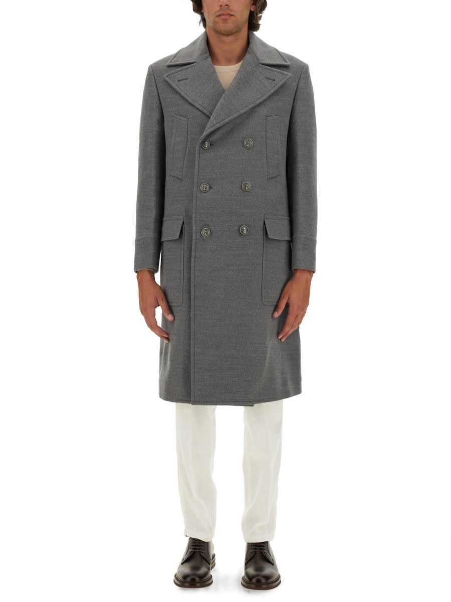 BRUNELLO CUCINELLI DOUBLE-BREASTED COAT