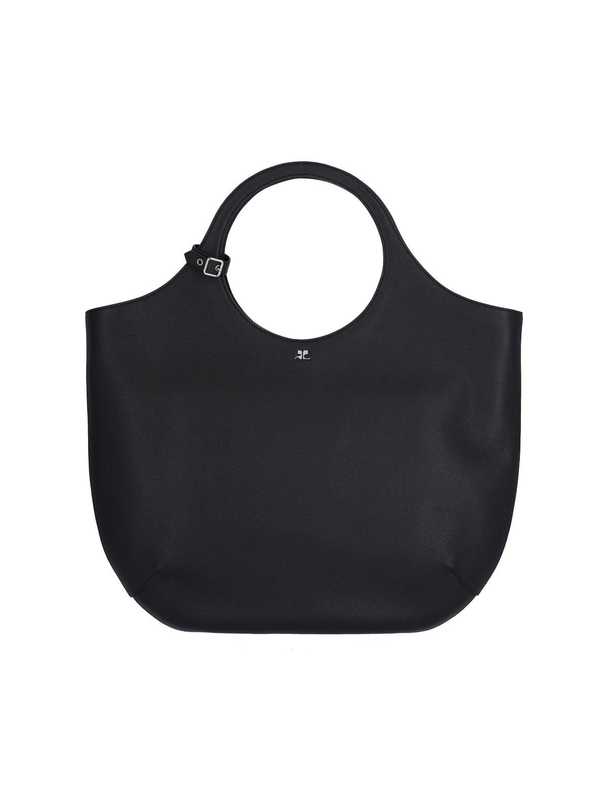 Shop Courrèges Holy Handbag In Black