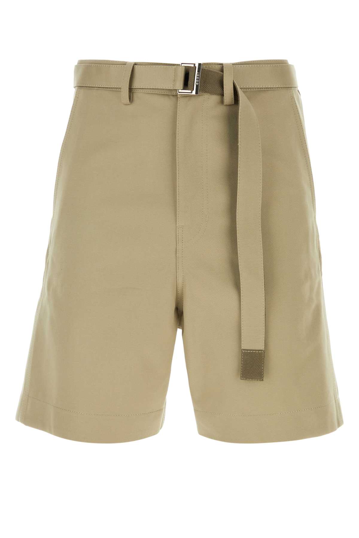 Cappuccino Cotton Bermuda Shorts