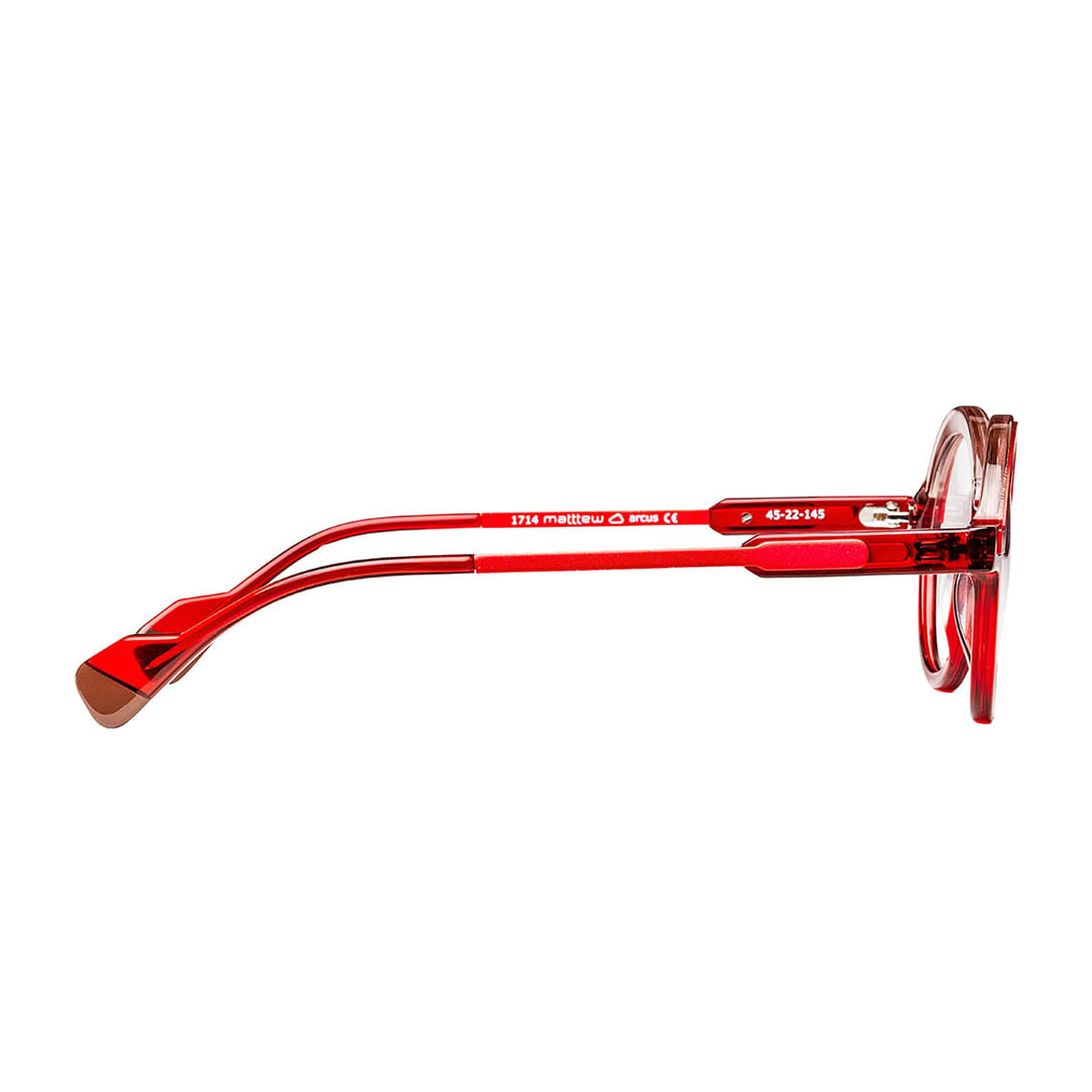 Matttew Arcus 1714 Cristallo Rosso Glasses In Red