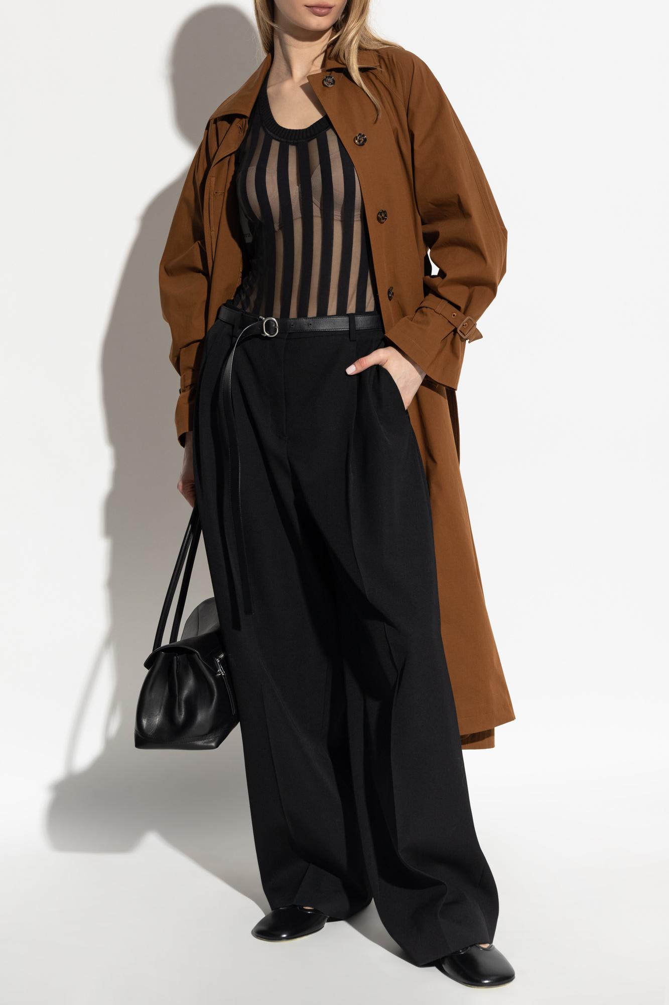 Sportmax Edam Sheer Striped Bodysuit