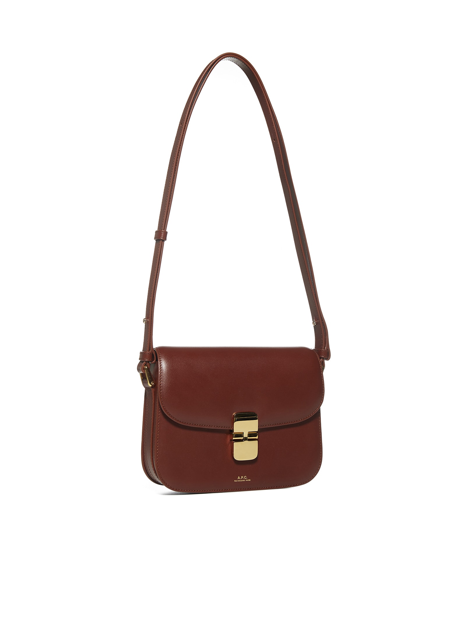 Apc A. P.c. Grace Bag In Leather With Shoulder Strap In Noisette