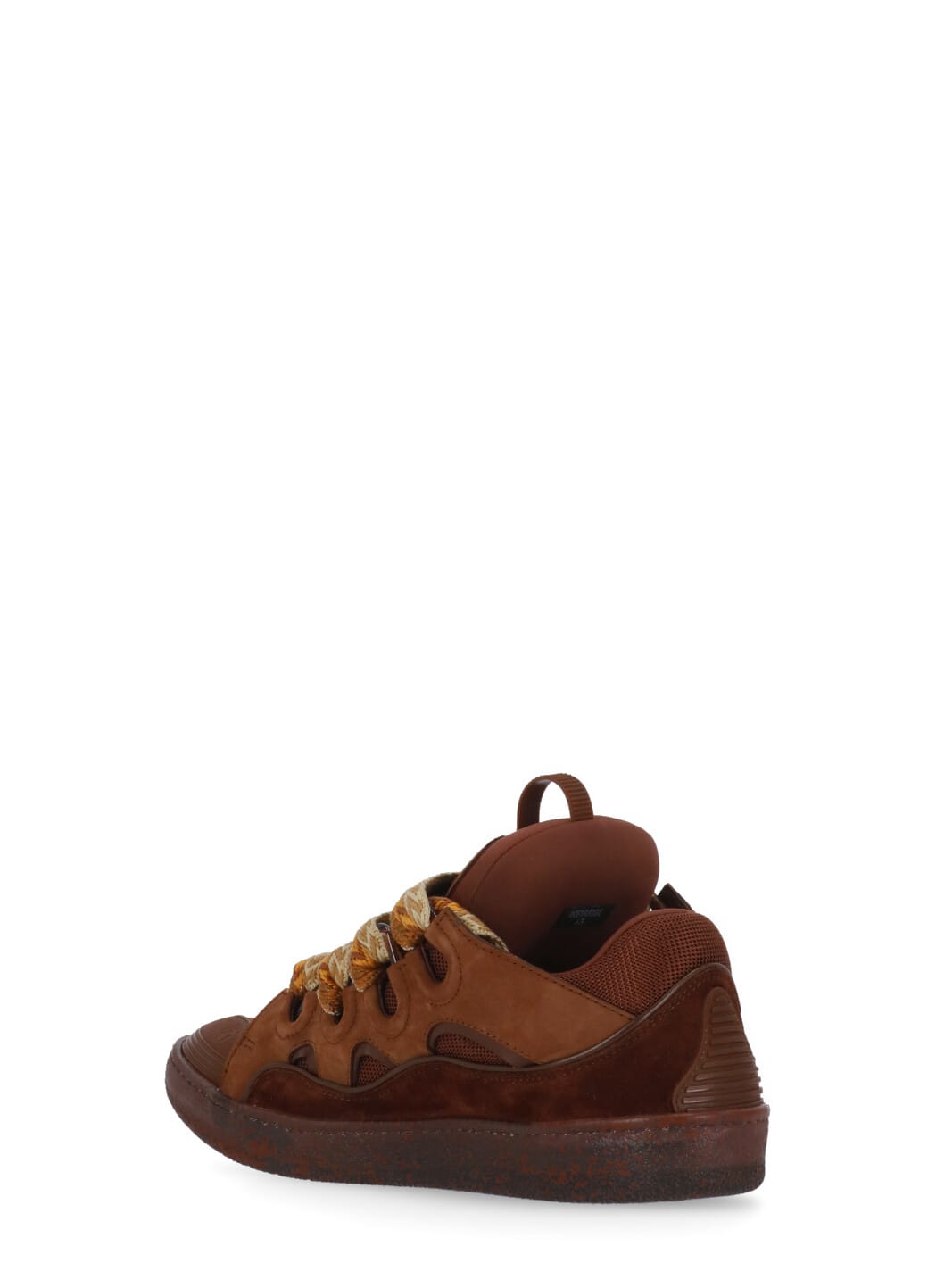 Shop Lanvin Curb Sneakers In Brown