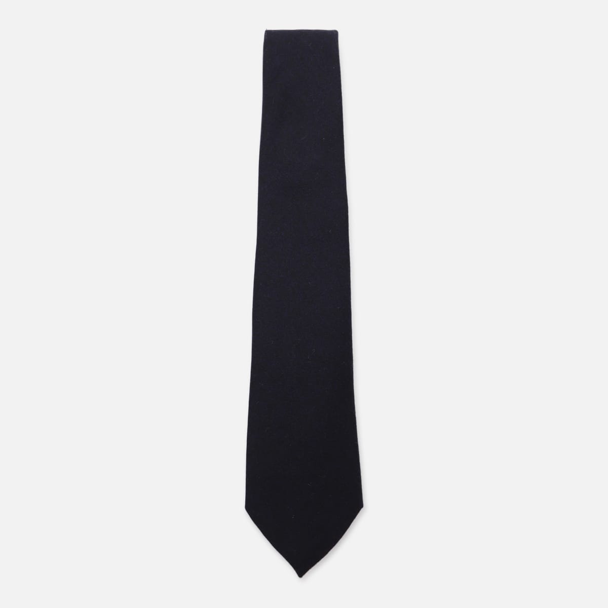Canali Black Wool Tie In Blue