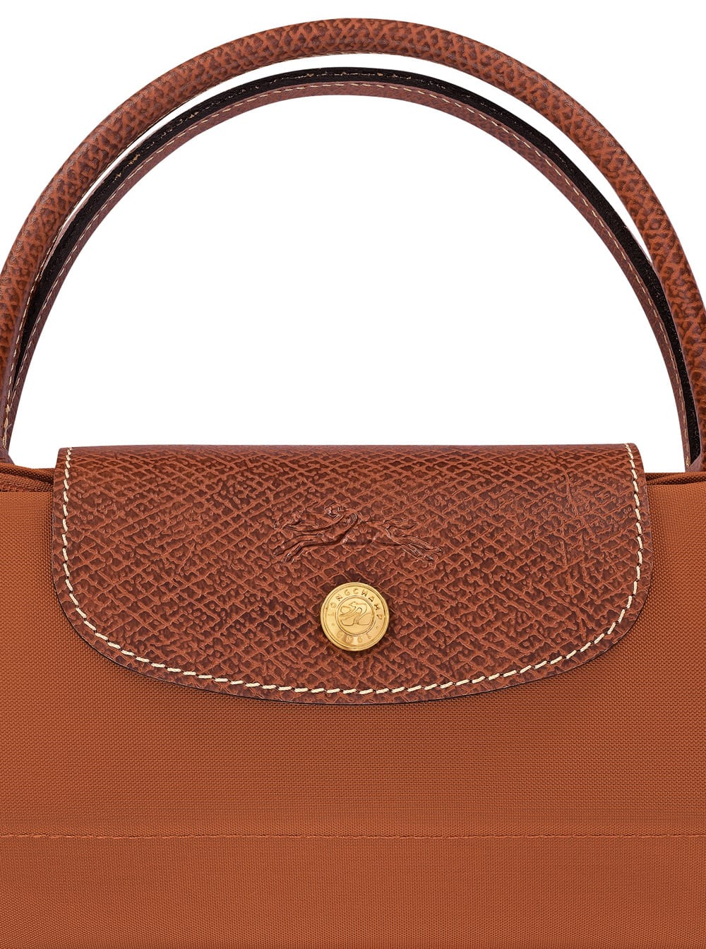 Longchamp Le Pliage S Brown Handbag With Engraved Logo In Recycled Canvas Woman In Brown