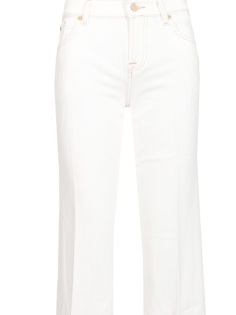 Shop 7 For All Mankind Straight Leg Calie Jeans In White