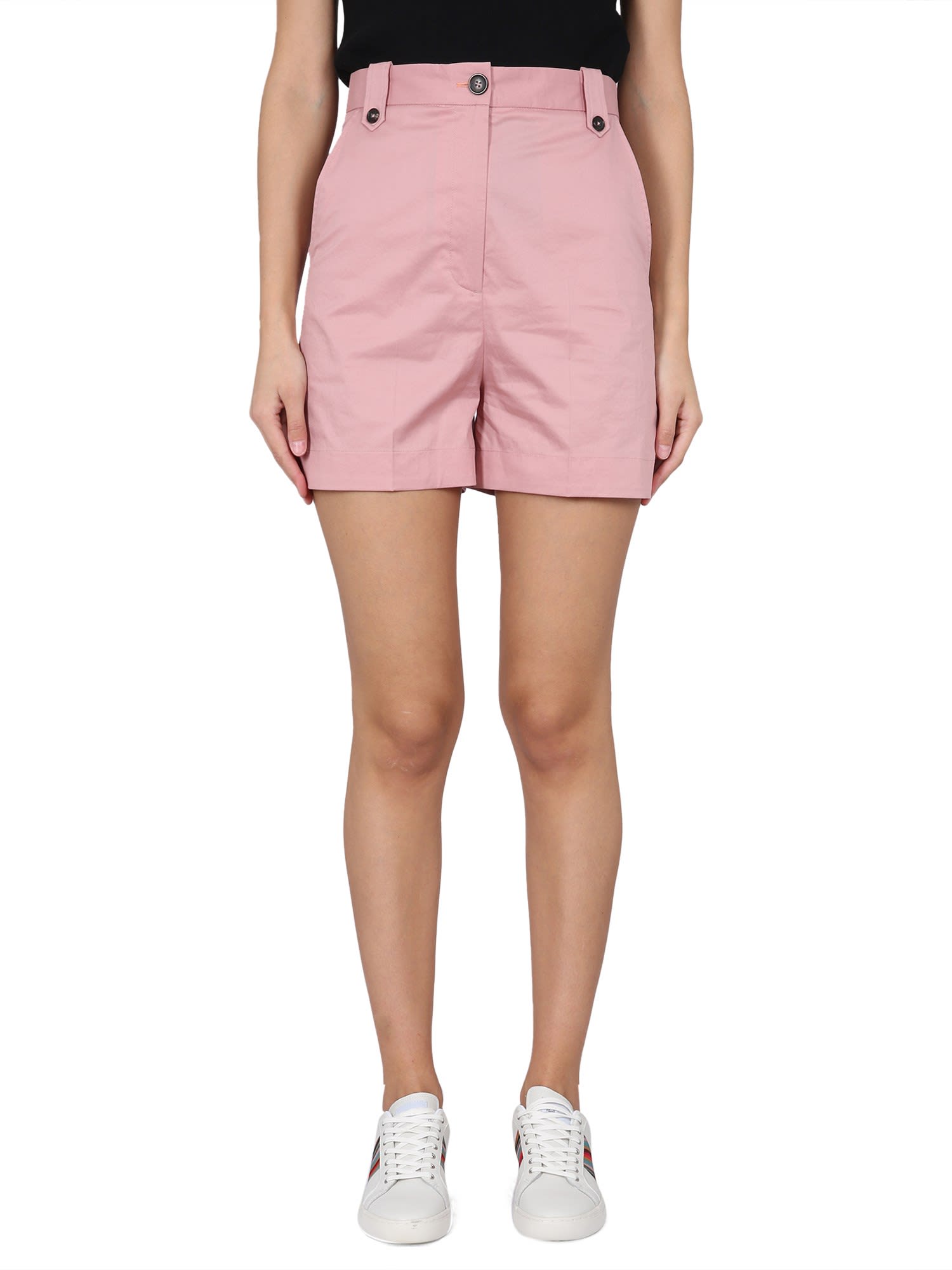 Ps By Paul Smith Cotton Shorts In Rosa