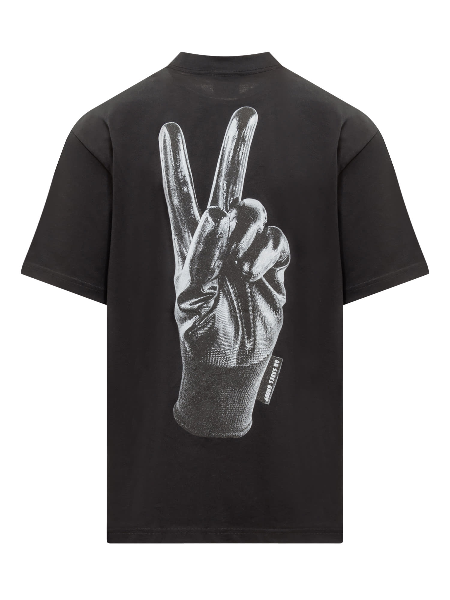 Shop 44 Label Group T-shirt With Peace Print In Black-teach Peace Print