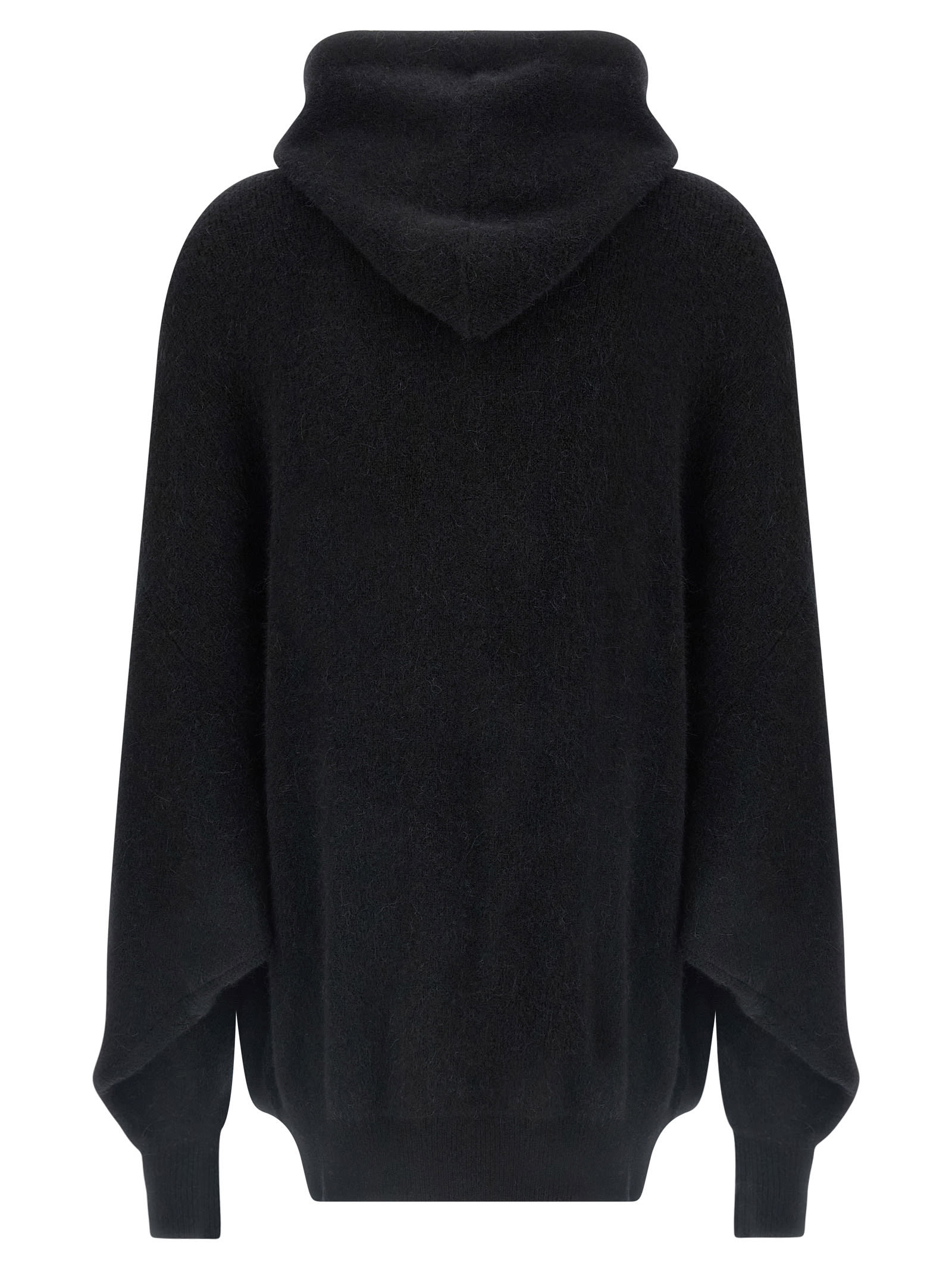 Rick Owens Hun Hoodie Sweater In Black