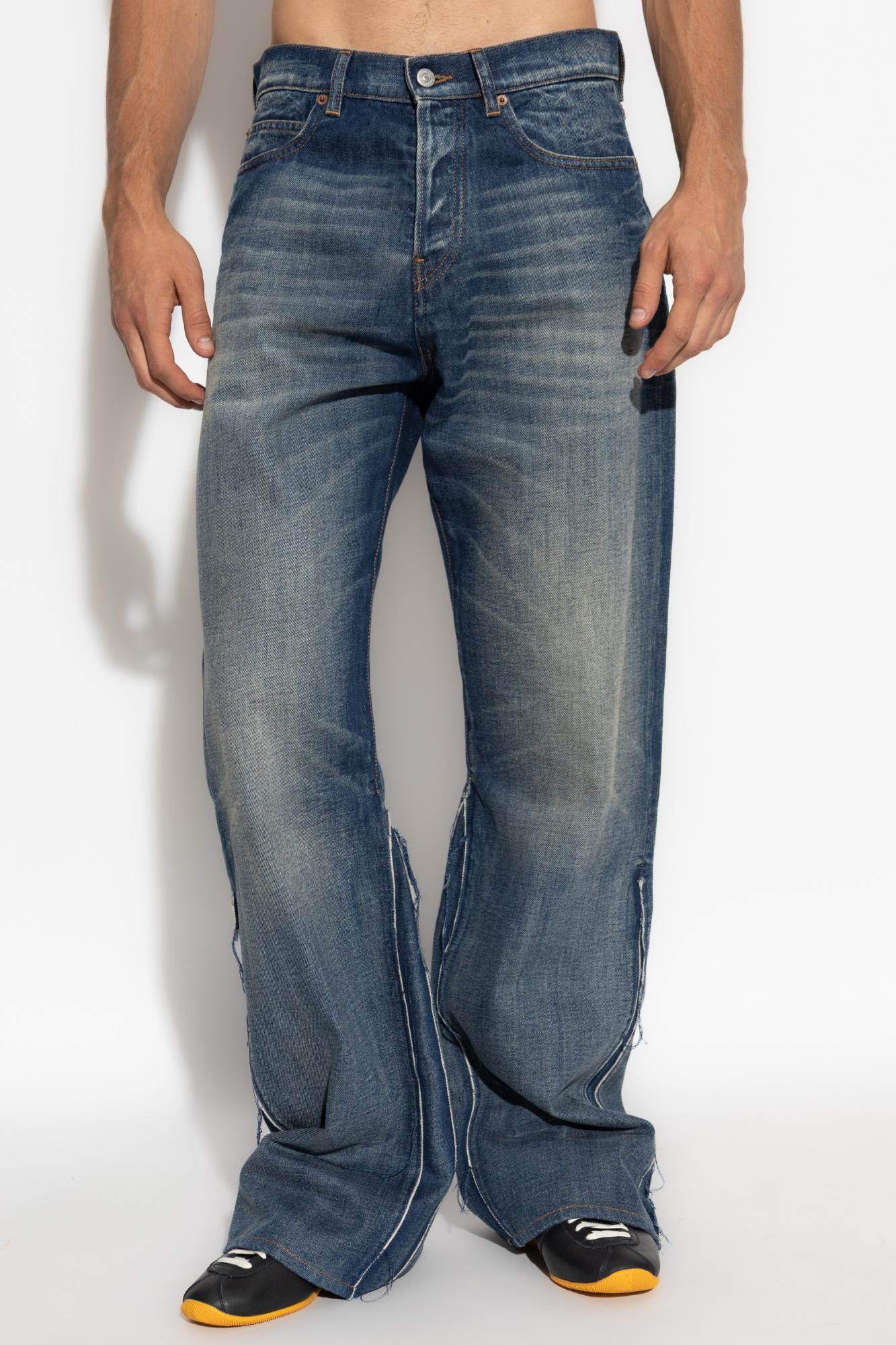 Mm6 Maison Margiela Denim Wide-leg Jeans In Blue