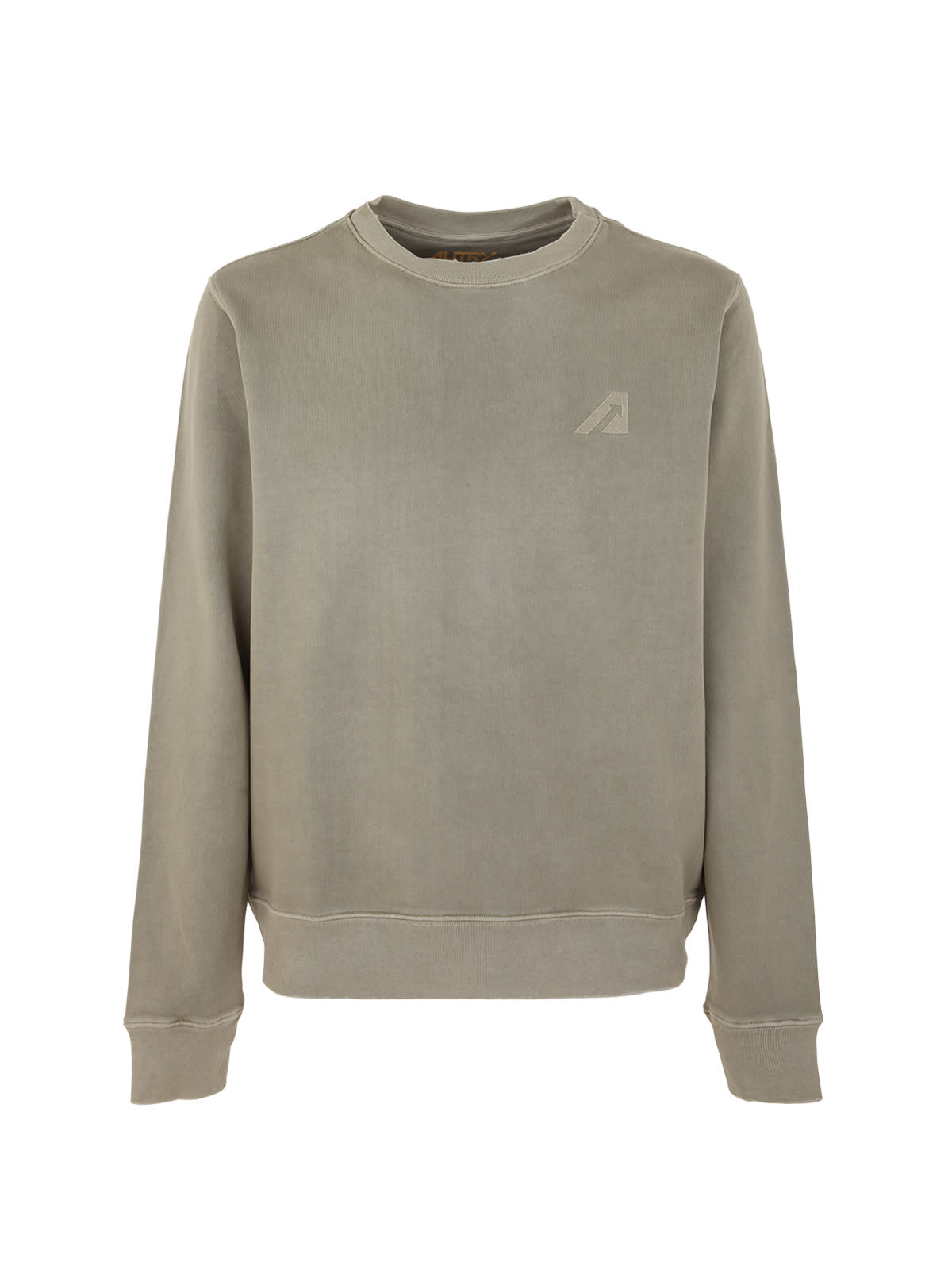 Autry Distressed-detail Sweatshirt In Light Grey