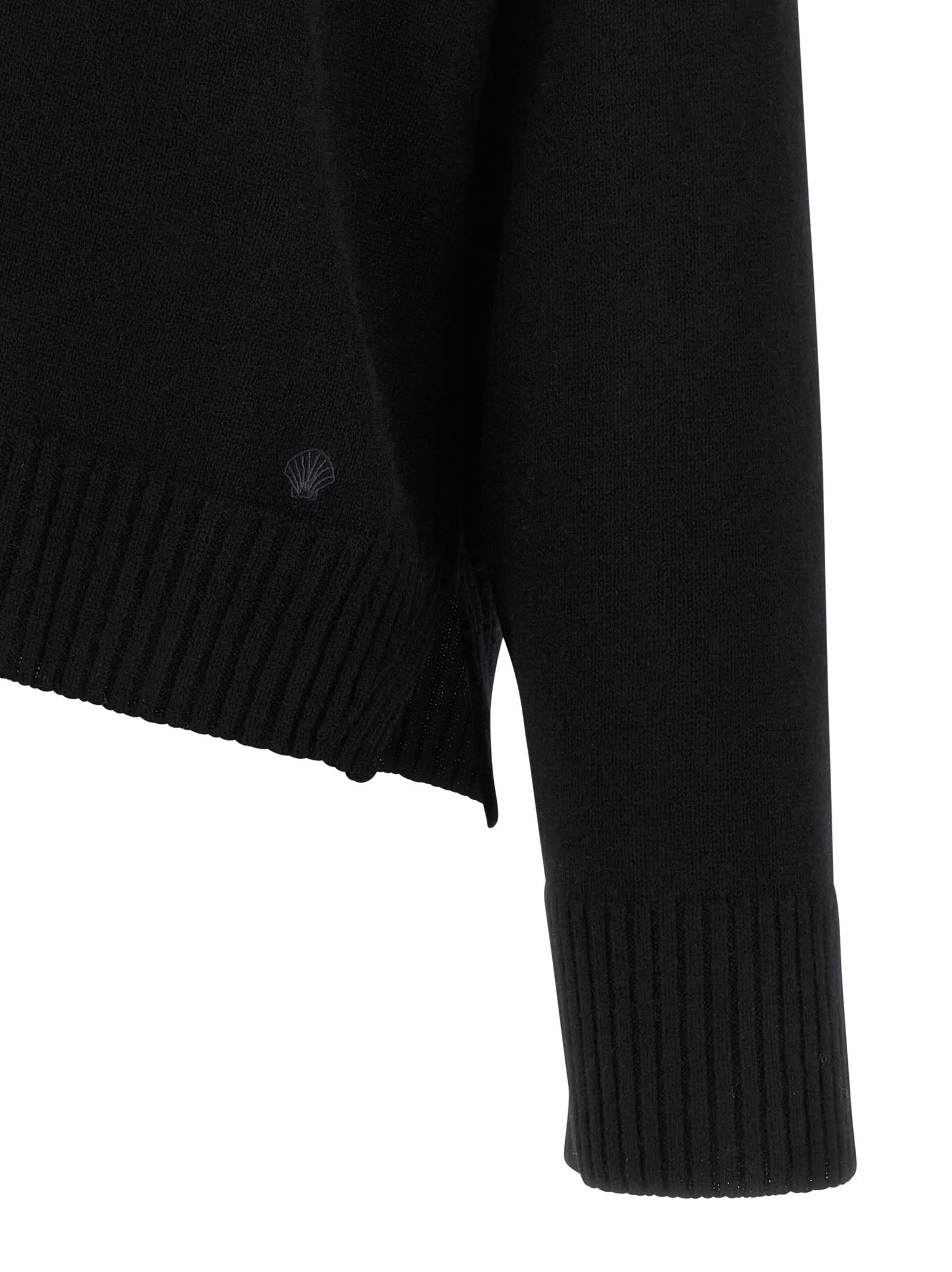 Loulou Studio Zanzibar Cropped Wool-cashmere Cardigan In Black