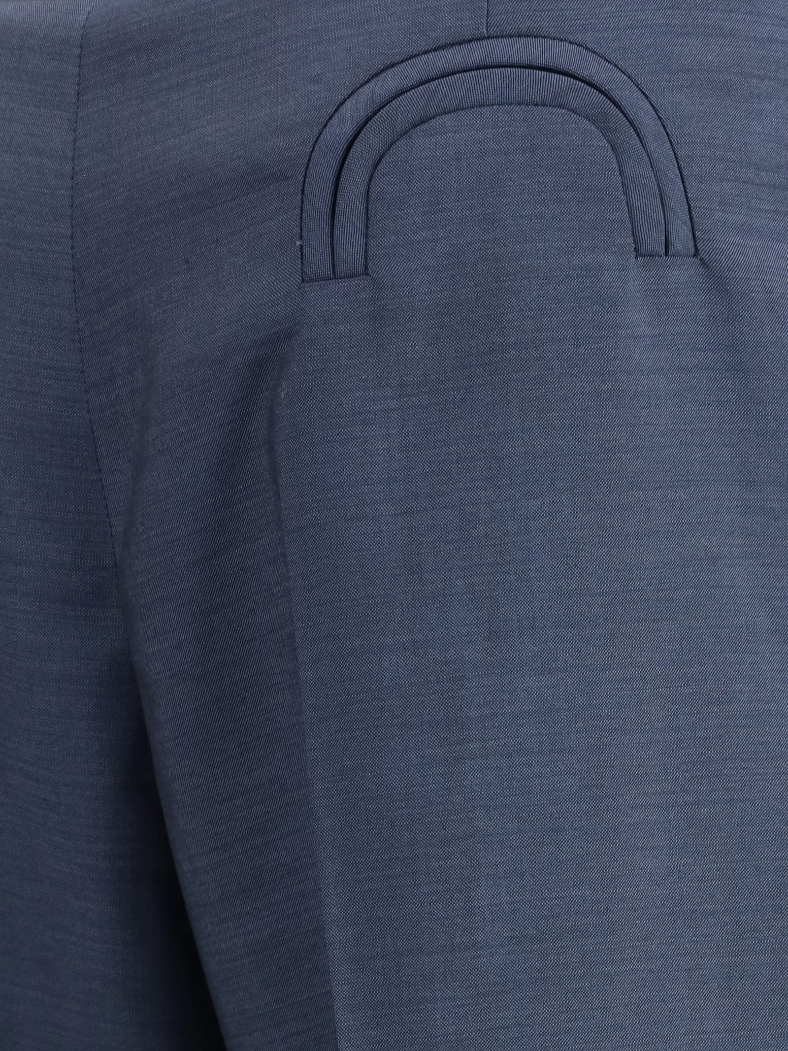Blazé Milano Virgin Wool-mohair Fox Tailored Trousers In Navy